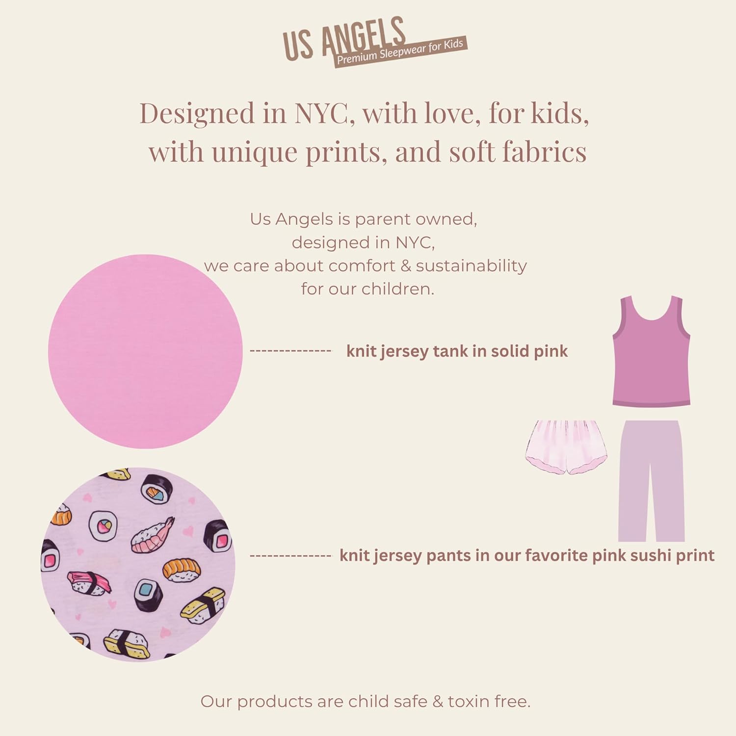 US Angels Girls Pajamas Set - 3-Piece PJs Set, Tee, Pants & Shorts, Soft Girls’ Sleepwear, Teen Kids Pajamas, Sizes 5-16 - Image 6