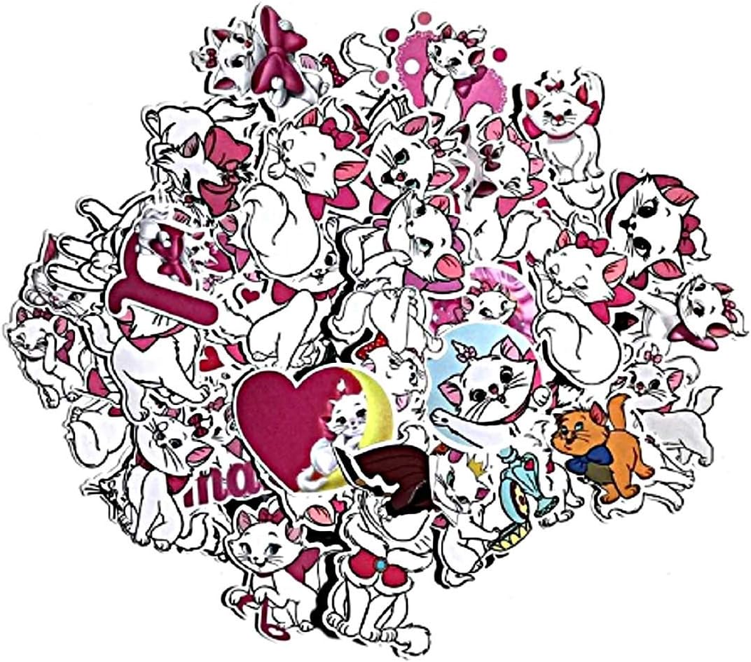 The Aristocats Marie Themed Decal Stickers Assorted Lot of 56 Pieces