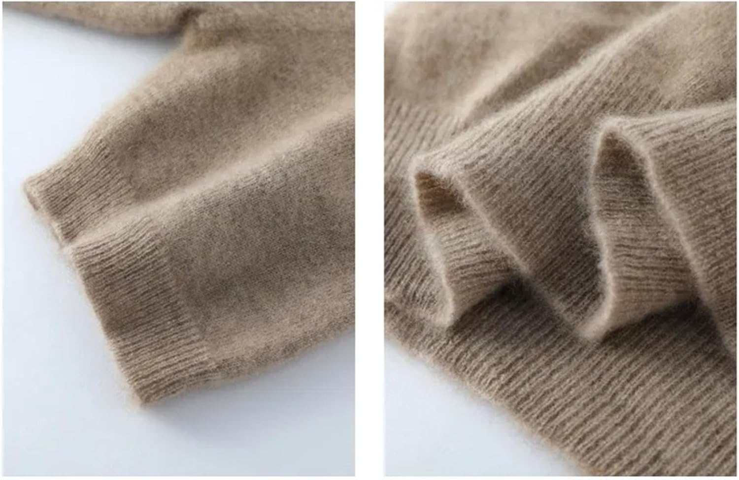 Women Cashmere Short Sleeve Sweater O-Neck Pullover Winter Cashmere Short Sleeve Shirt - Image 7