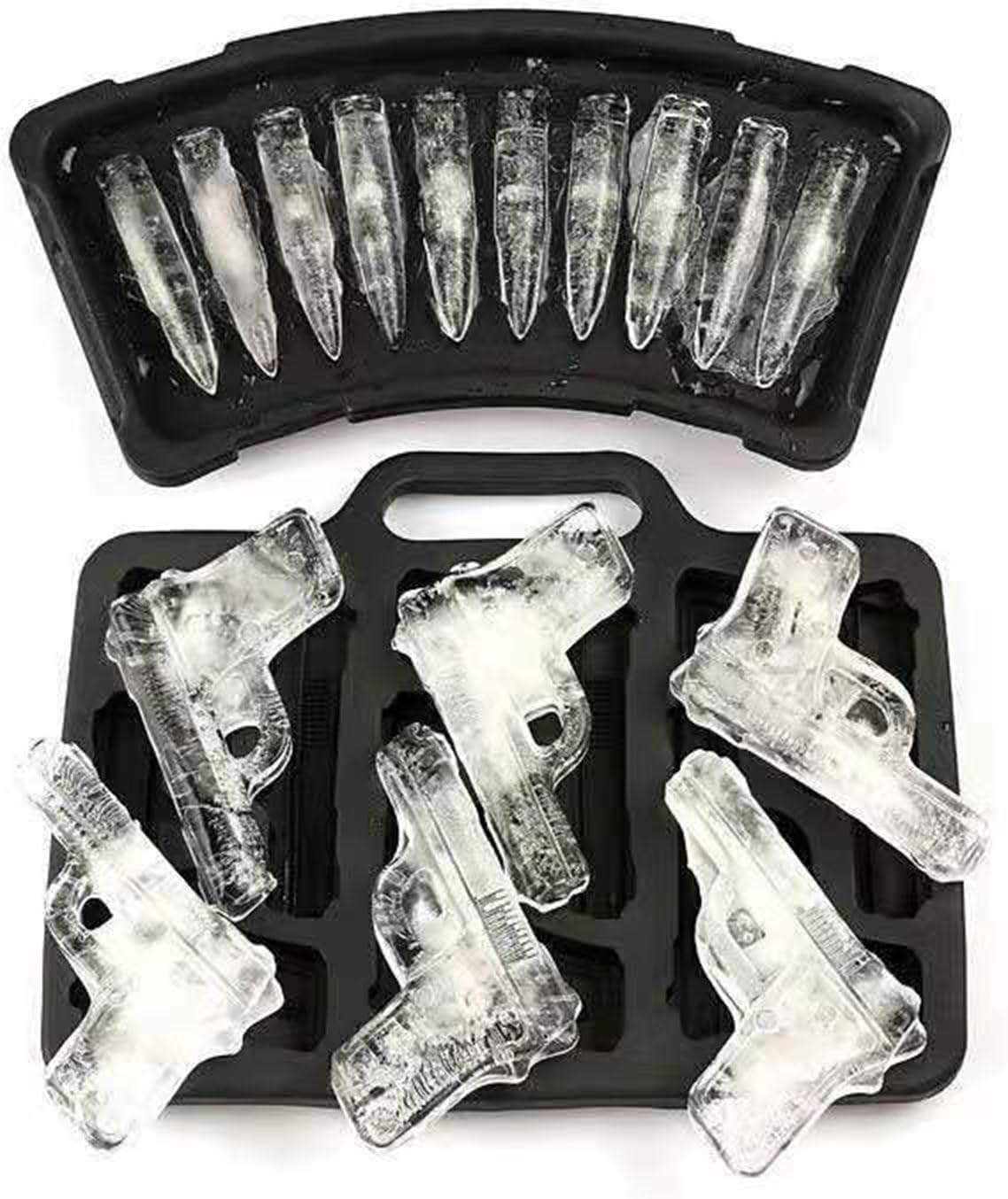 Cool Your Drink with a Bang: Gun and Bullet Ice Cube Trays
