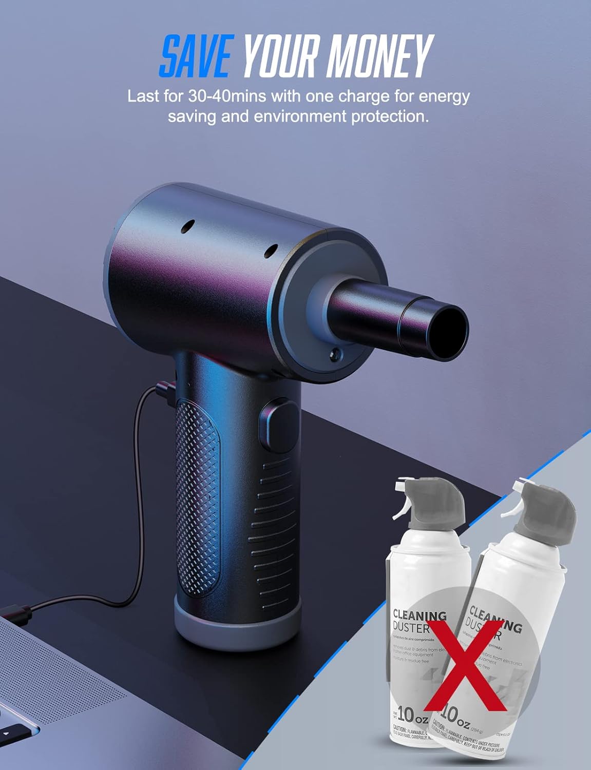 Buy Compressed Air Duster Keyboard Cleaner Electric Air Duster