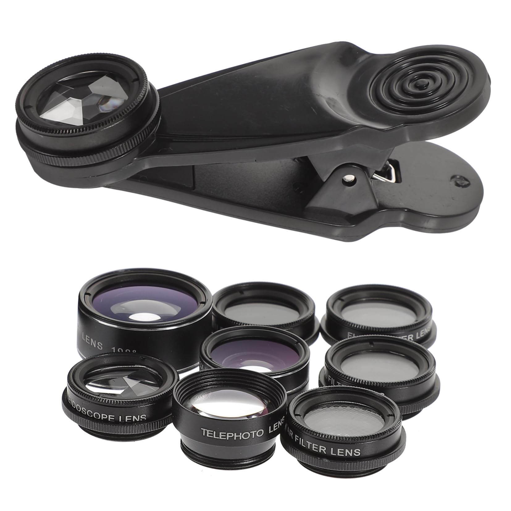 1set Kit Obiettivi Per Smartphone Lenti Grandangolari Macro e Fisheye Compatibili e Effetti Creativi Facile Installare e Utilizzare