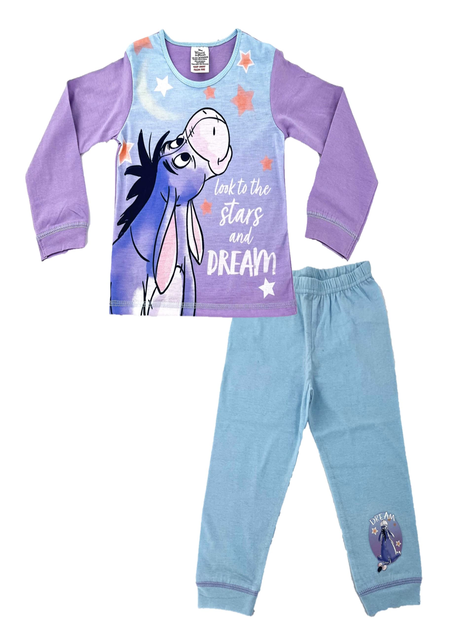 Disney Eeyore Girl's 2 Piece Pyjama Set Dream 2-3 Years Multi