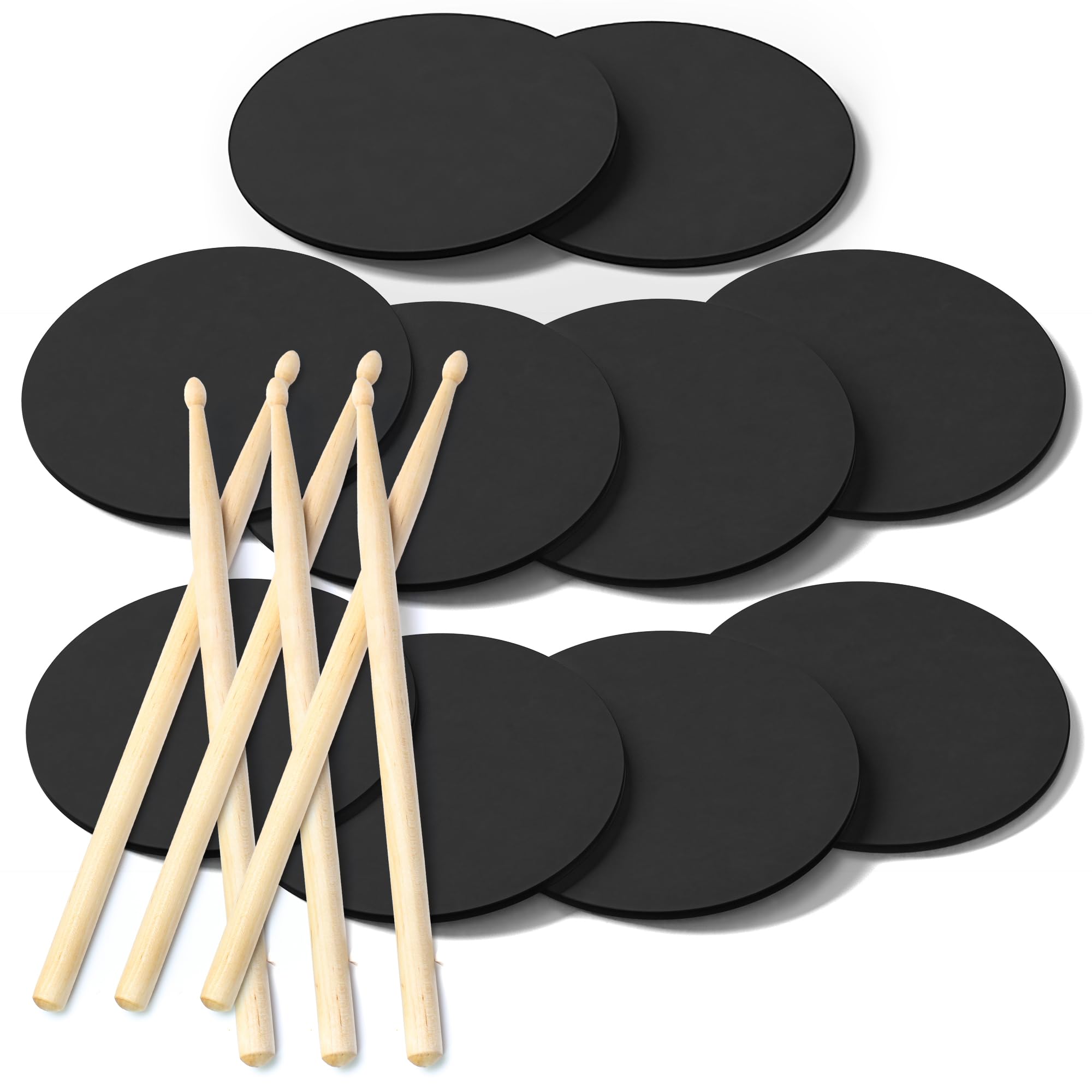 Foam Rubber Drum Practice Pad For Any Surface - Snare, Bass Foam Rubber Drum Practice Pad For Any Surface - Snare, Bass