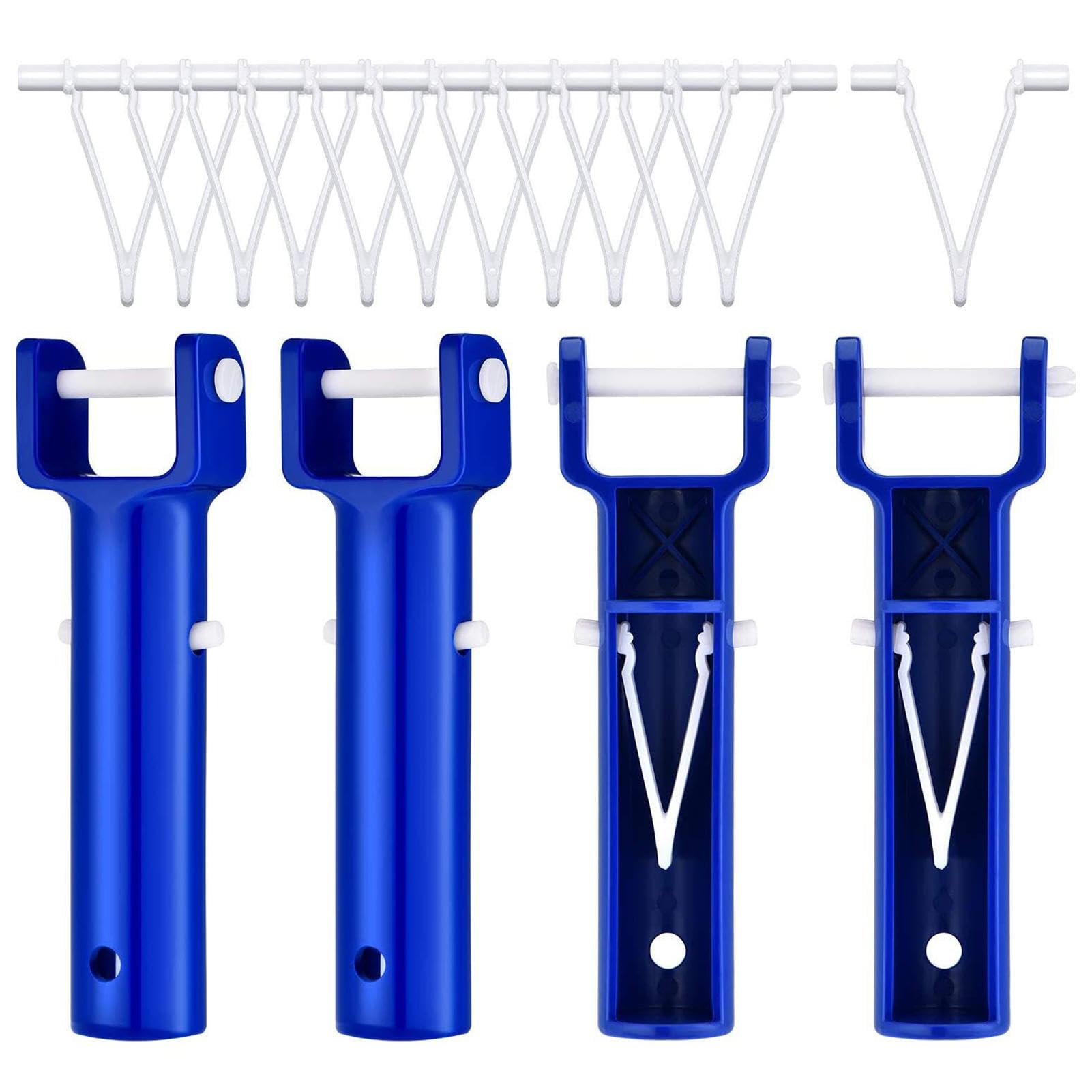 SAVITA 12 Pezzi Clip a V per Piscina, Clip per Spazzola per Piscina Clip in Plastica per Spazzola per Piscina Clip per Palo per Piscina per Spazzole per Piscina Skimmer Rastrelli per
