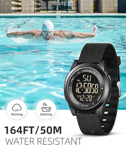 Miniatura 4 de Digital Watch Waterproof, Ultra-Thin Super Wide-Angle Display Sport Digital Watches for Men Women Swimming