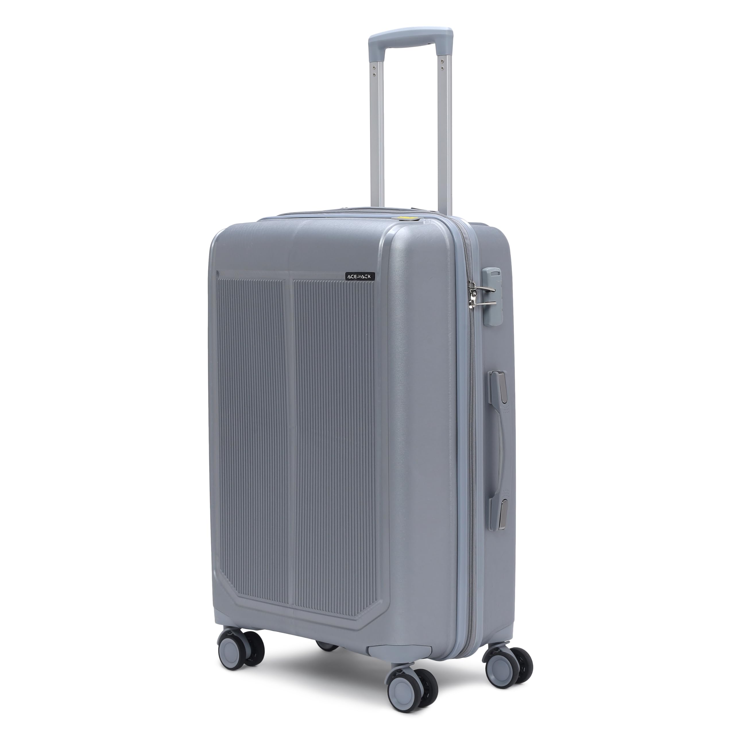ACEPACK by Verage Megatron Hard Side Polypropylene Luggage Medium Check in 74L | Lightweight Unbreakable Suitcase Set with 360° Silent Spinner Wheels, Number Lock & Telescopic Handle