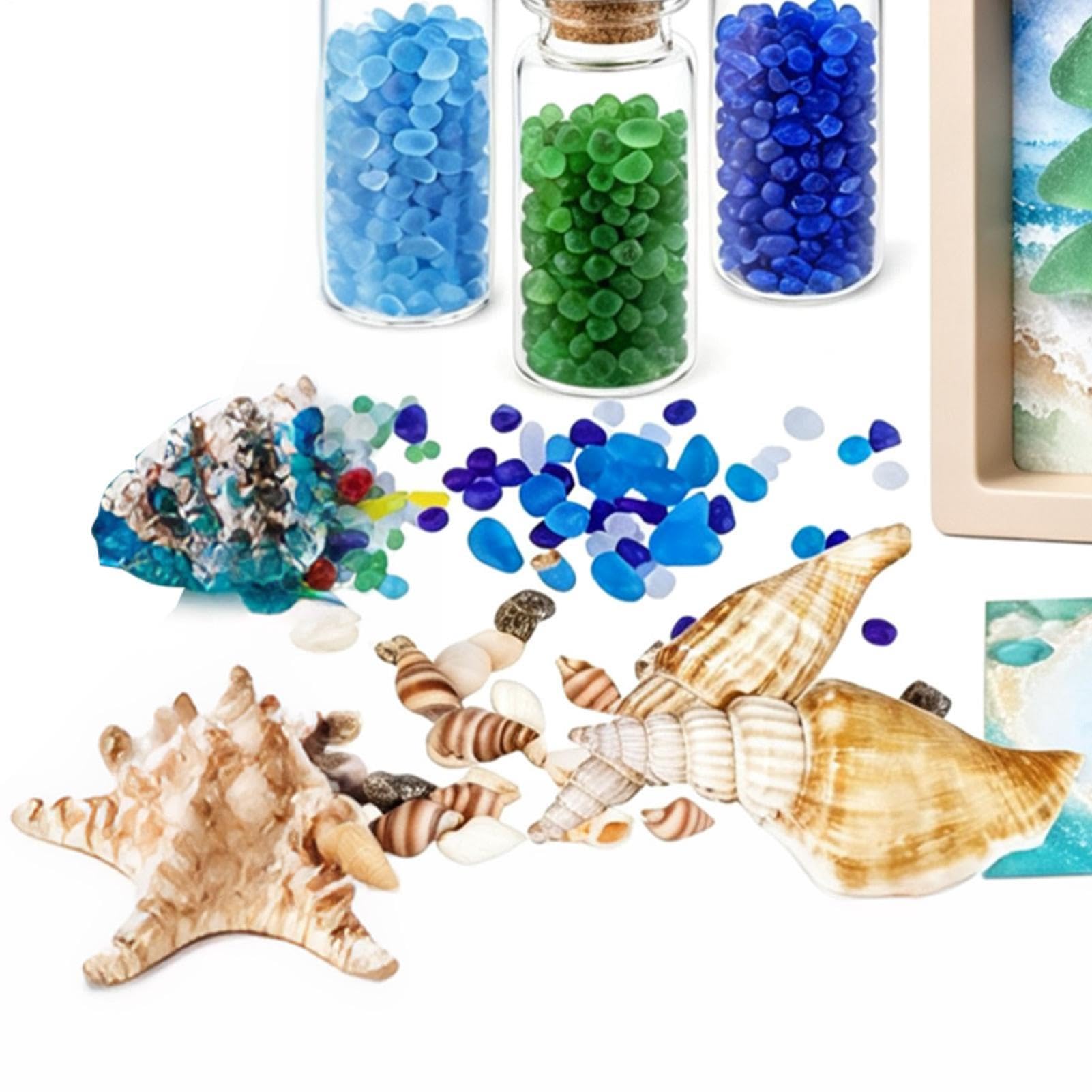 Avvento Natalizio con Vetro di Mare Calendario Conto Alla Rovescia Di 24