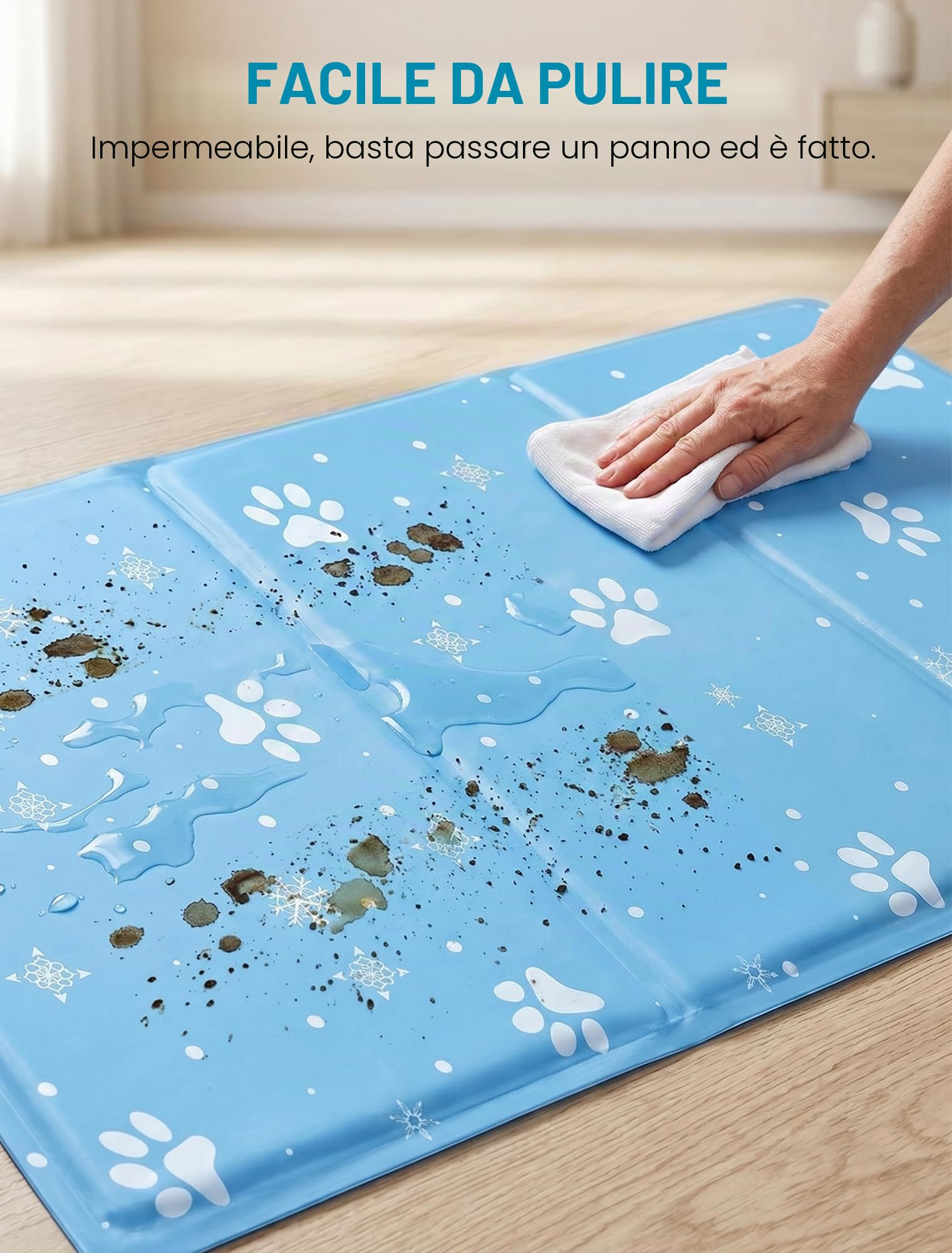 lesotc Tappetino rinfrescante per cani, grande, 60 x 90 cm, in gel atossico, raffreddamento rapido, antiscivolo, facile da pulire, per interni ed esterni