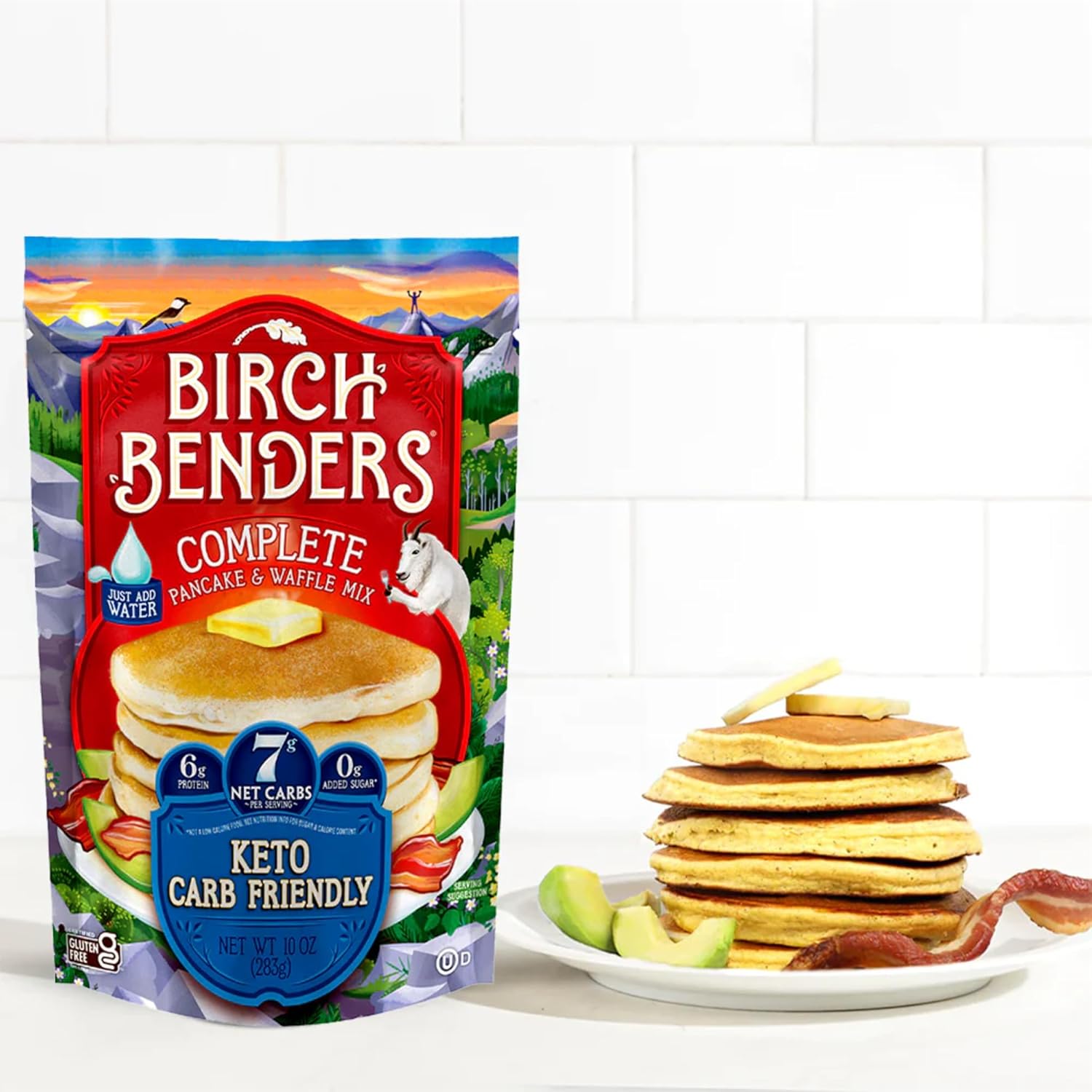 Birch Benders Keto Pancake and Waffle Mix, 10 oz. (Pack of 4)