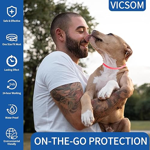Miniatura 6 de Paquete de 4 collares antipulgas para perros, collar antipulgas y garrapatas de perro de 8 meses, prevención de pulgas y garrapatas para perro,