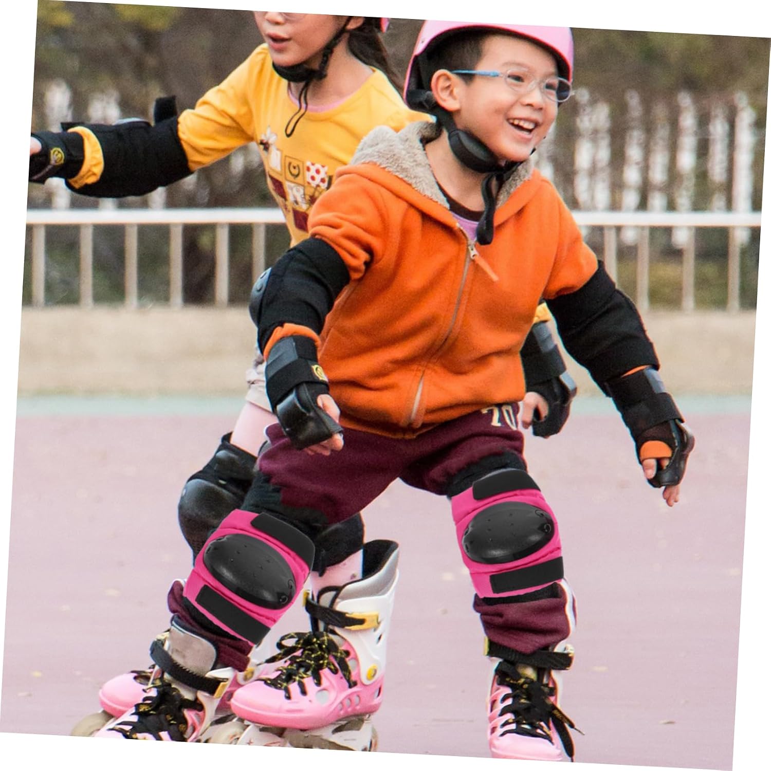 Mikikit 6pcs Protective Gear Elbow Wrist Pads S Stylish Durable Hand Protectors for Skateboarding Cycling Roller Skating Scooter Use