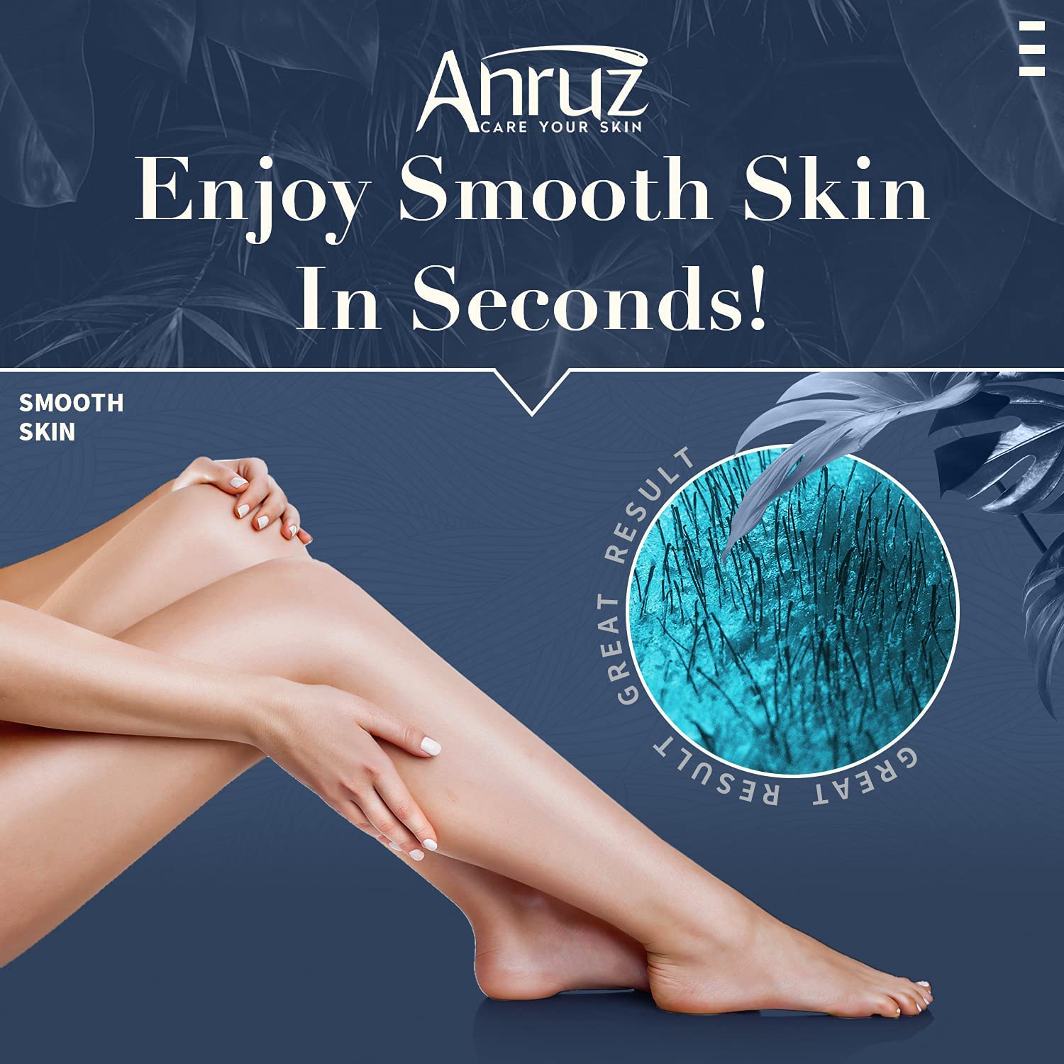 ANRUZ Waxing Set- Digital Wachswärmer Wachs Haarentfernung mit 500g Wachsperlen, ein Vor und Nachbehandlungslosion und 20 WaHausechsstäbchen- Wax Maschine für Ganzkörper zu Hause