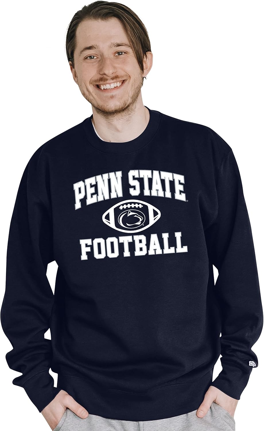 Blue 84 NCAA mens Crewneck Sweatshirt Team Color Football