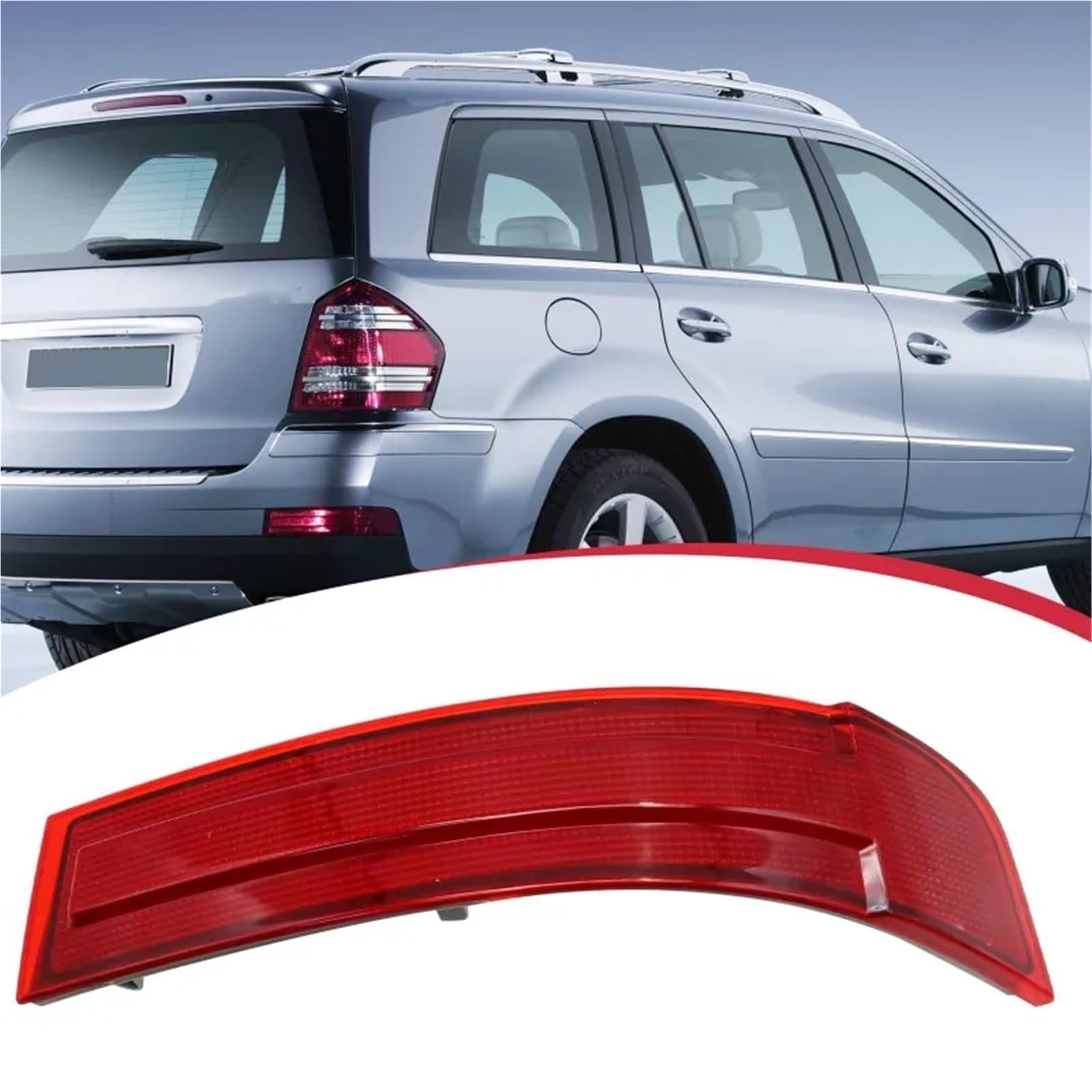 Reflector Trasero Compatible Con Benz Para GL Clase X164 GL450 GL550 2006-2012 Reflector Parachoques Trasero Coche Lámpara Freno Kit Luz Advertencia Señal Giro 1648201174(Left)