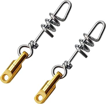 2pcs Corkscrew Swivel Snaps Fishing Corkscrew Swivels Stainless Steel Fishing Swivels 500lbs Ball Bearing Pigtail Swivel for Saltwater Freshwater