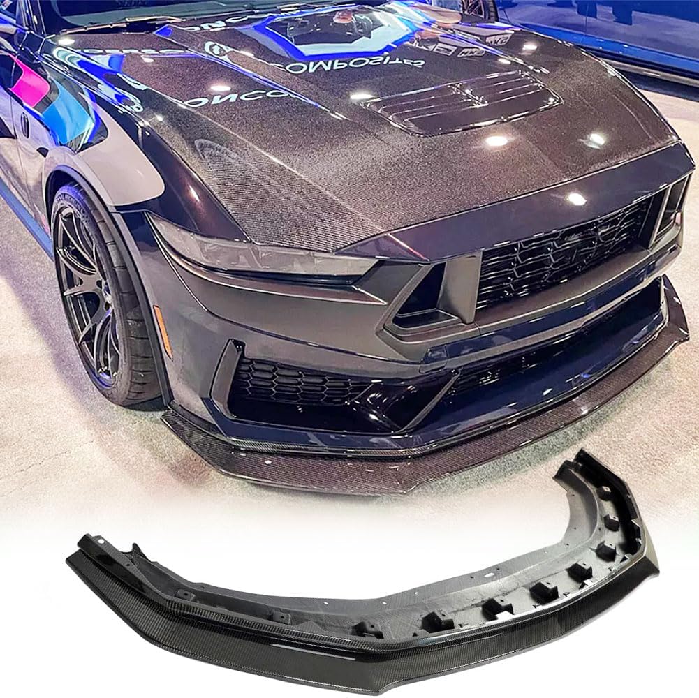 Carbon Fiber Front Bumper LipSpoiler fits for Ford Mustang Dark Horse Coupe 2- Door 2024 Add-on Chin Spoiler Splitter Protector Air Dam Factory Outlet