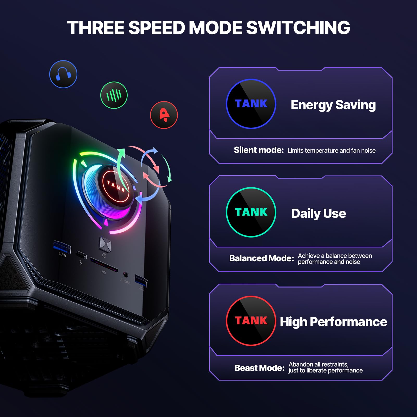 ACEMAGIC TANK 03 ミニPC 本体 ACEMAGIC M1A TANK 03 Intel Core i9 Mini PC | Gaming Mini PC