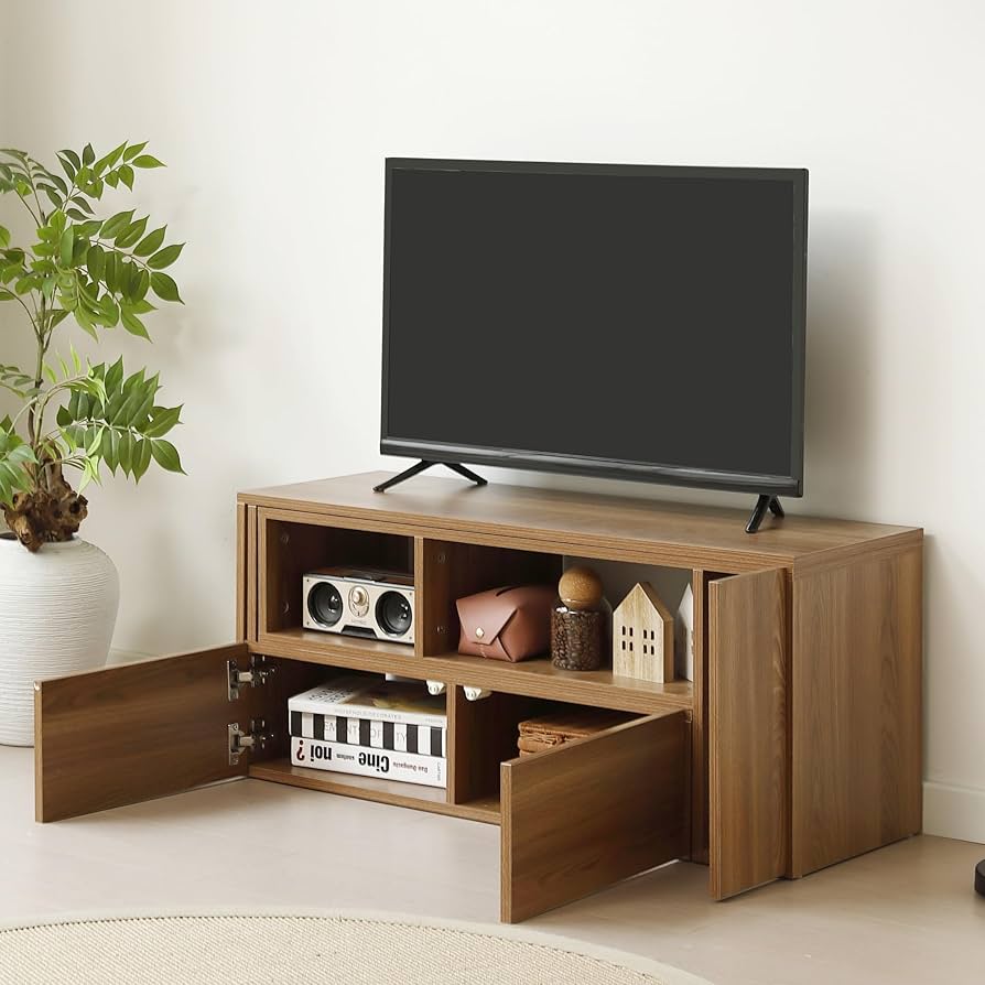 超人気！テレビ台 ローボード 収納 伸縮自由 幅95～169cm BROWN Amazon｜伸縮可能 テレビ台 ローボード 幅調整自由 北欧風