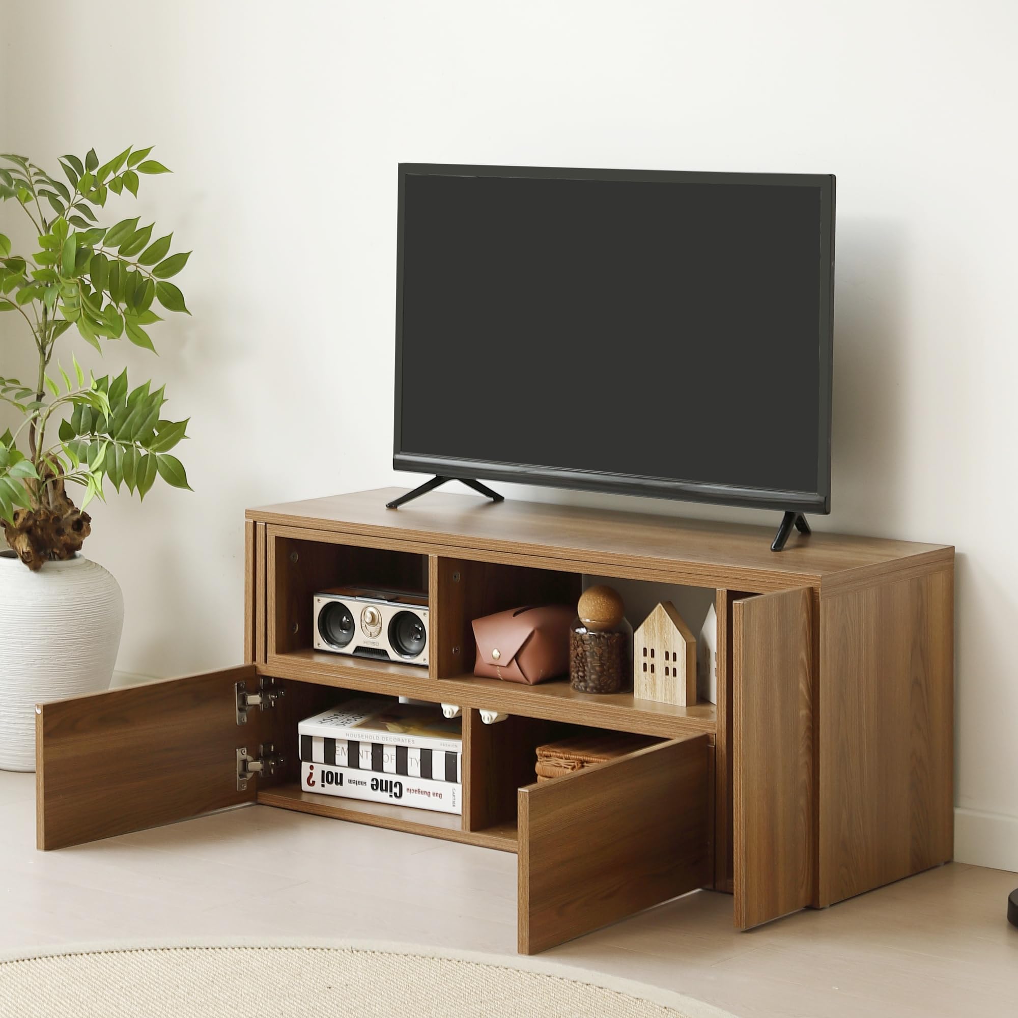 超人気！テレビ台 ローボード 収納 伸縮自由 幅95～169cm BROWN 超人気！テレビ台 ローボード 収納 伸縮自由 幅95～169cm BROWN