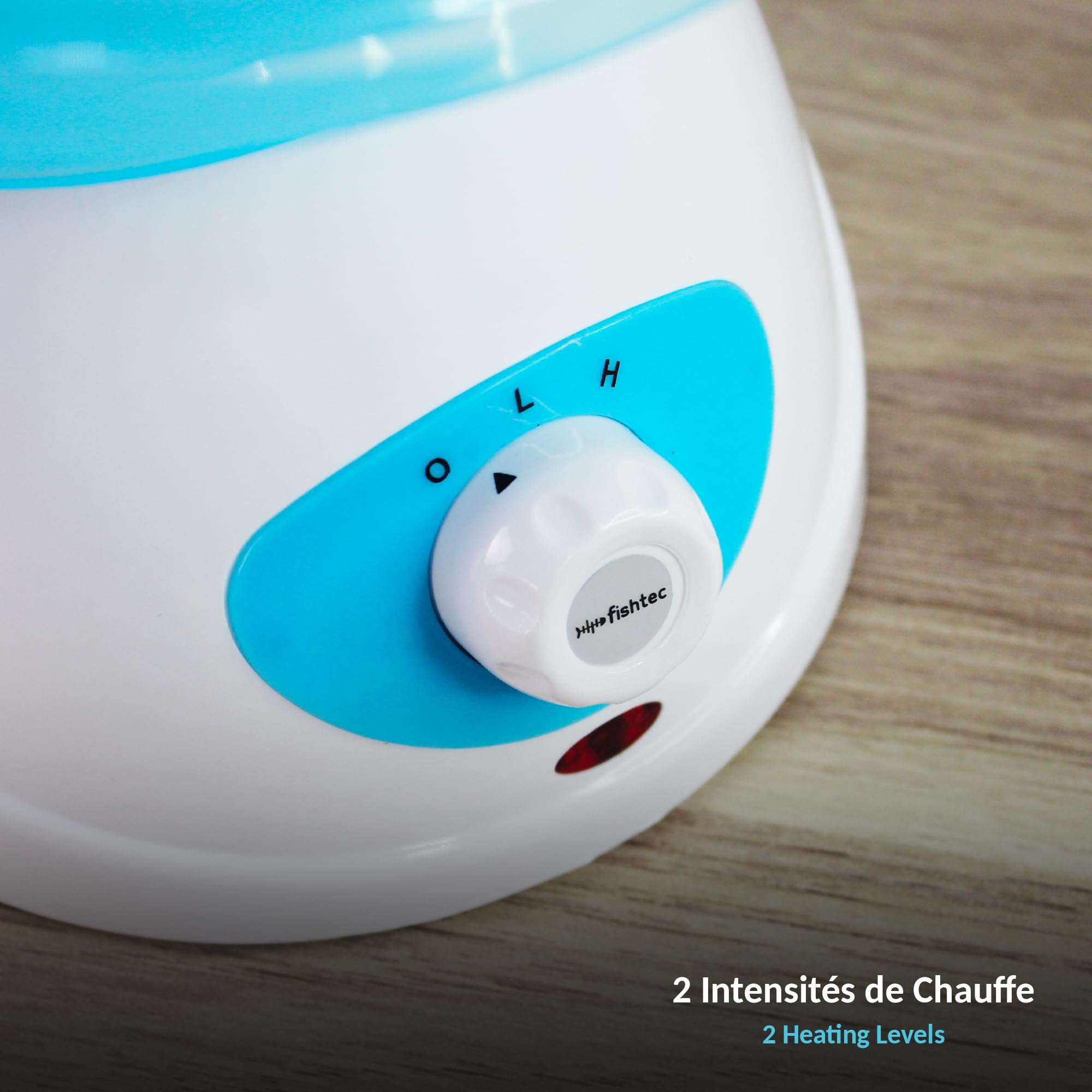 FISHTEC - Inhalateur Vapeur Électrique - 2 Embouts (Facial & Nasal) - Diffusion Vapeur Chaude - Réservoir avec Arrêt Auto - Compatible Huiles Essentielles - Rhume, Sinus, Toux, Hiver