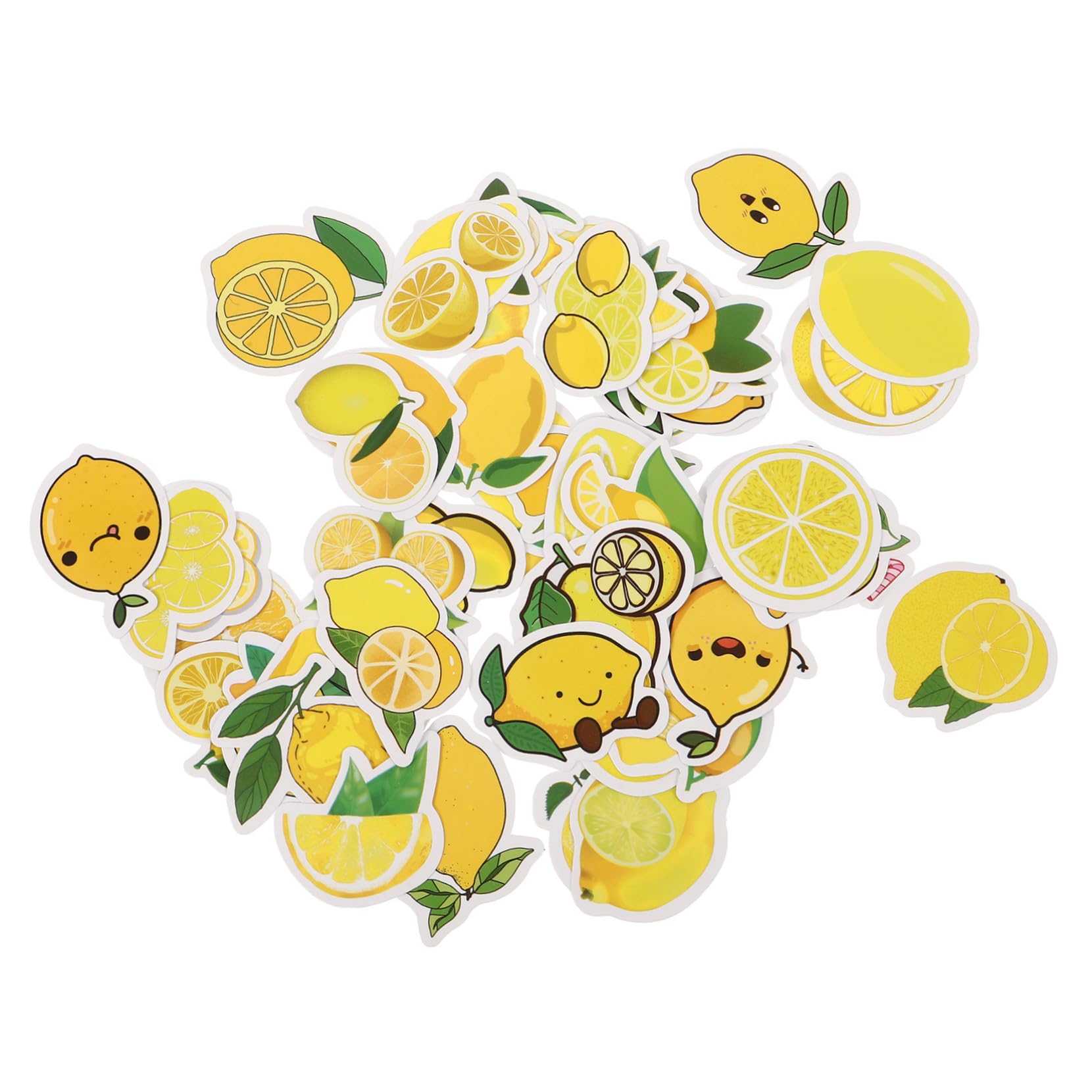POPETPOP 50piezas Pegatinas De Limón Creativas Pegatinas Adhesivas Para Laptop Maletas Decoración Infantil Diy