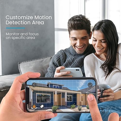 Miniatura 8 de ieGeek Cámaras de seguridad solares inalámbricas para exteriores, paquete de 2, cámara de vigilancia WiFi alimentada por batería con sirena