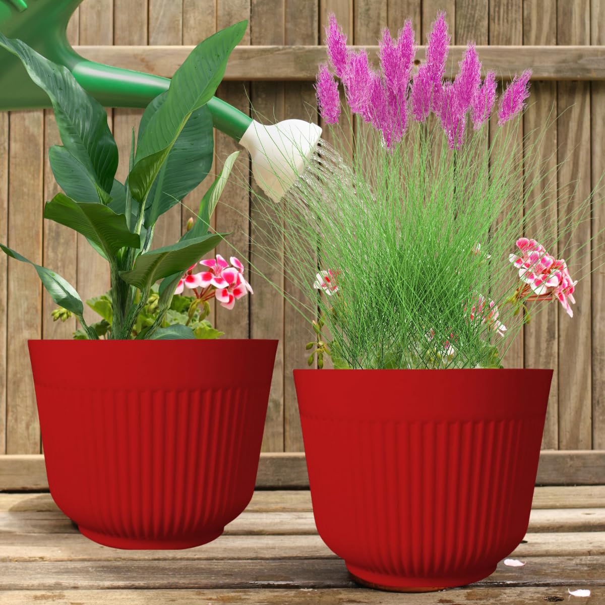 TECHBLAZE 12" Flower Pots - Pack of 8 -5 TECHBLAZE 12" Flower Pots - Pack of 8 -5