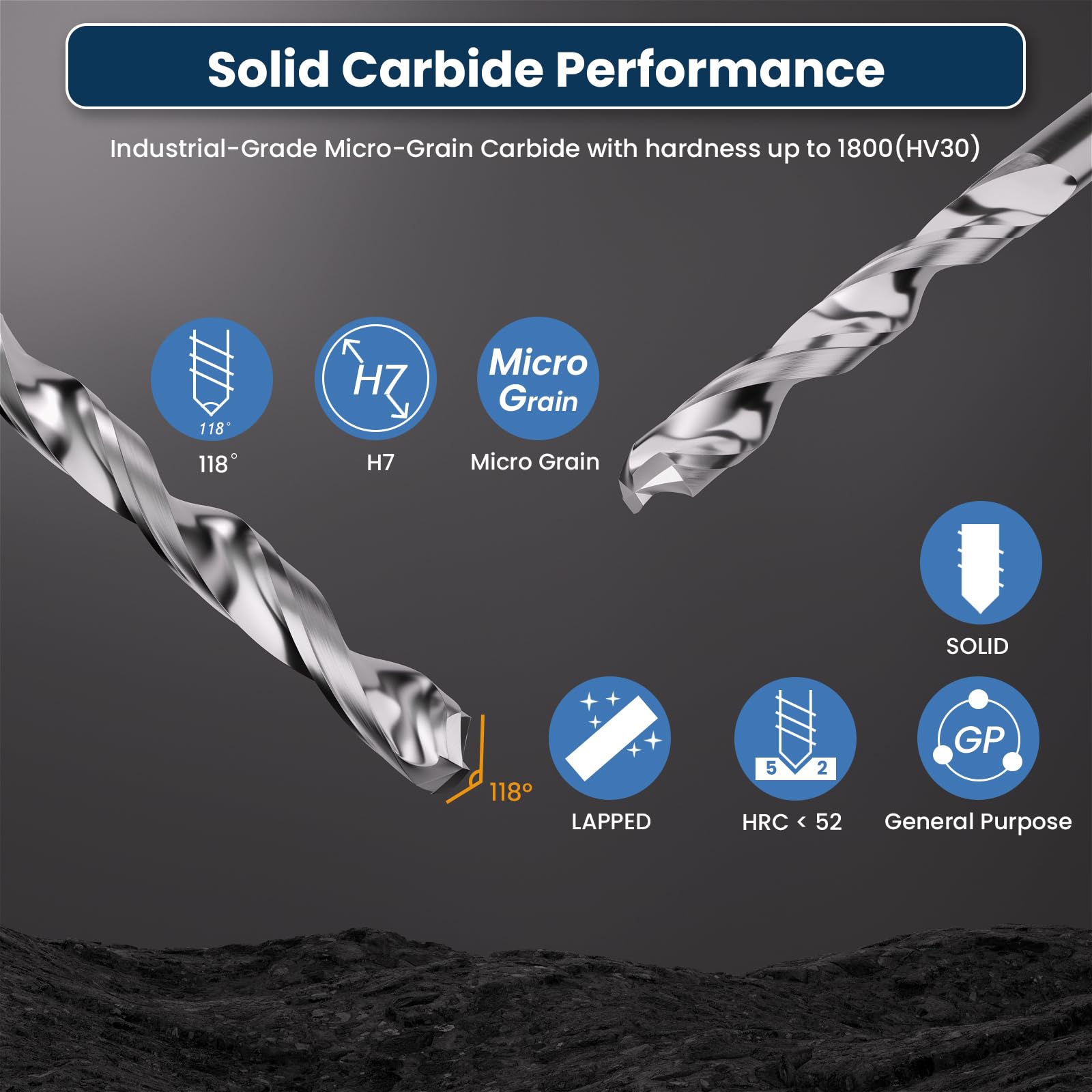 LU&MN Carbide Drill Bits - Precision Cutting -2