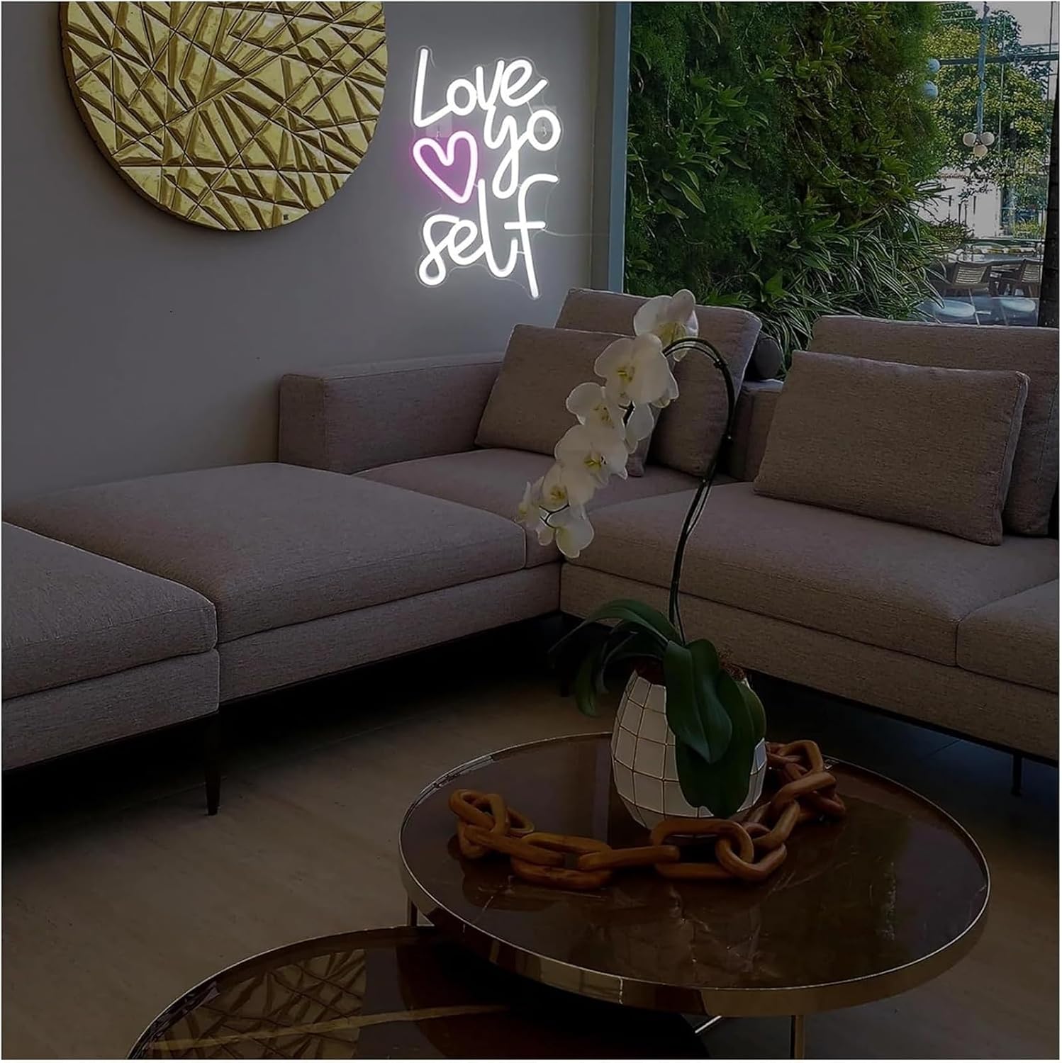 "Love Yourself" LED Neon Sign Wall Decoration Light Signs For Bedroom Home Party image 3