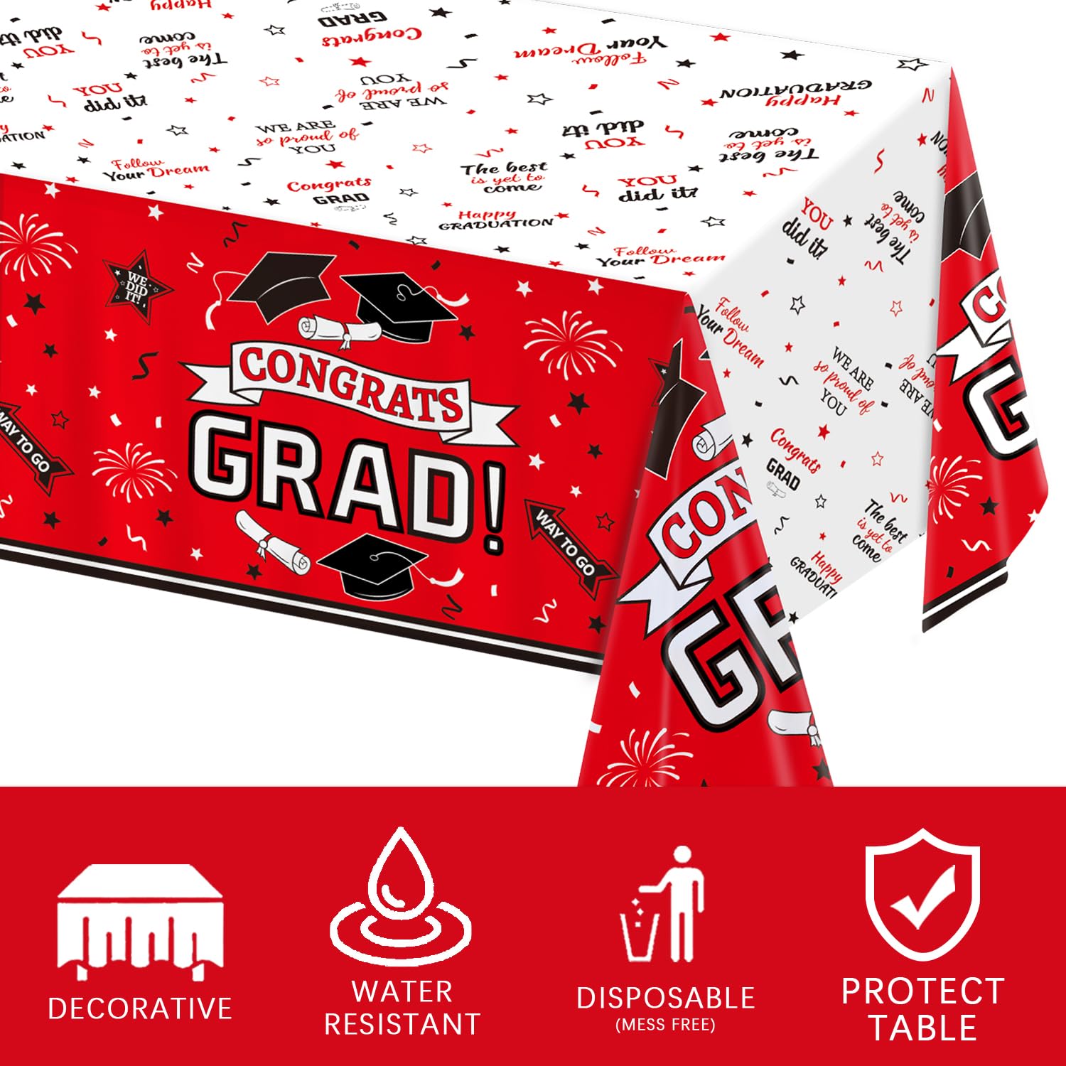 Grad Table Linen Snapklik.com : Graduation Party Decorations, Congrats Grad Graduation ...