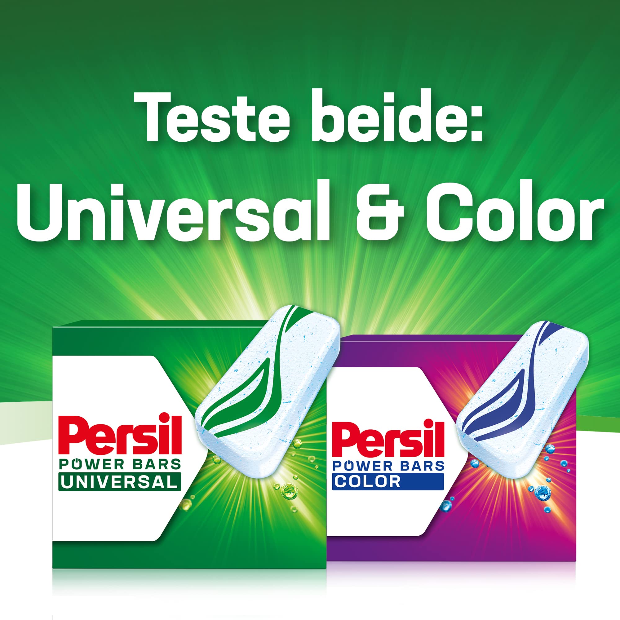 Persil Power Bars Universal Waschmittel (60 Waschladungen), vordosiertes Vollwaschmittel in nachhaltiger Verpackung, für hygienisch reine Wäsche bereits ab 20° C