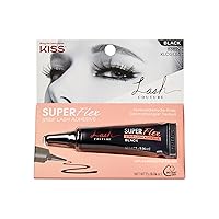 Vista 1 de KISS Lash Couture - Tira de látex negra con extracto de avena calmante, boquilla de control de precisión, probada por dermatólogos, compatible