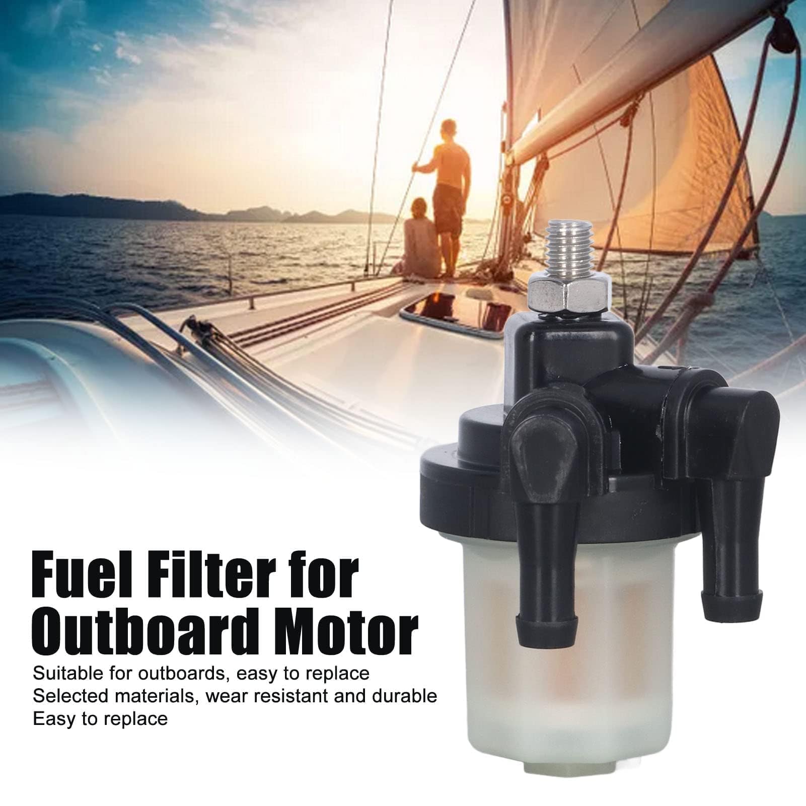 HERCHR Filtro Carburante Separatore Acqua Kit Completo Motore Fuoribordo Marina