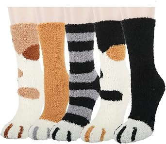 Benefeet Sox Women Fuzzy Socks Girls 3D Animal Fluffy Cozy Plush Socks