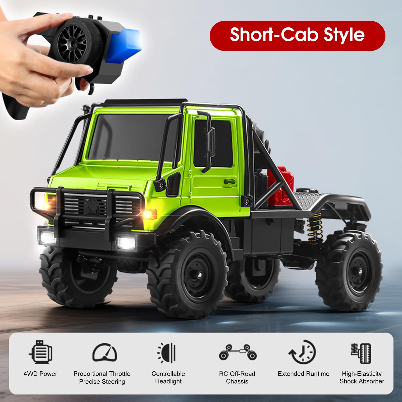 1:18 RC Crawler 4WD Auto Telecomandata (Green)