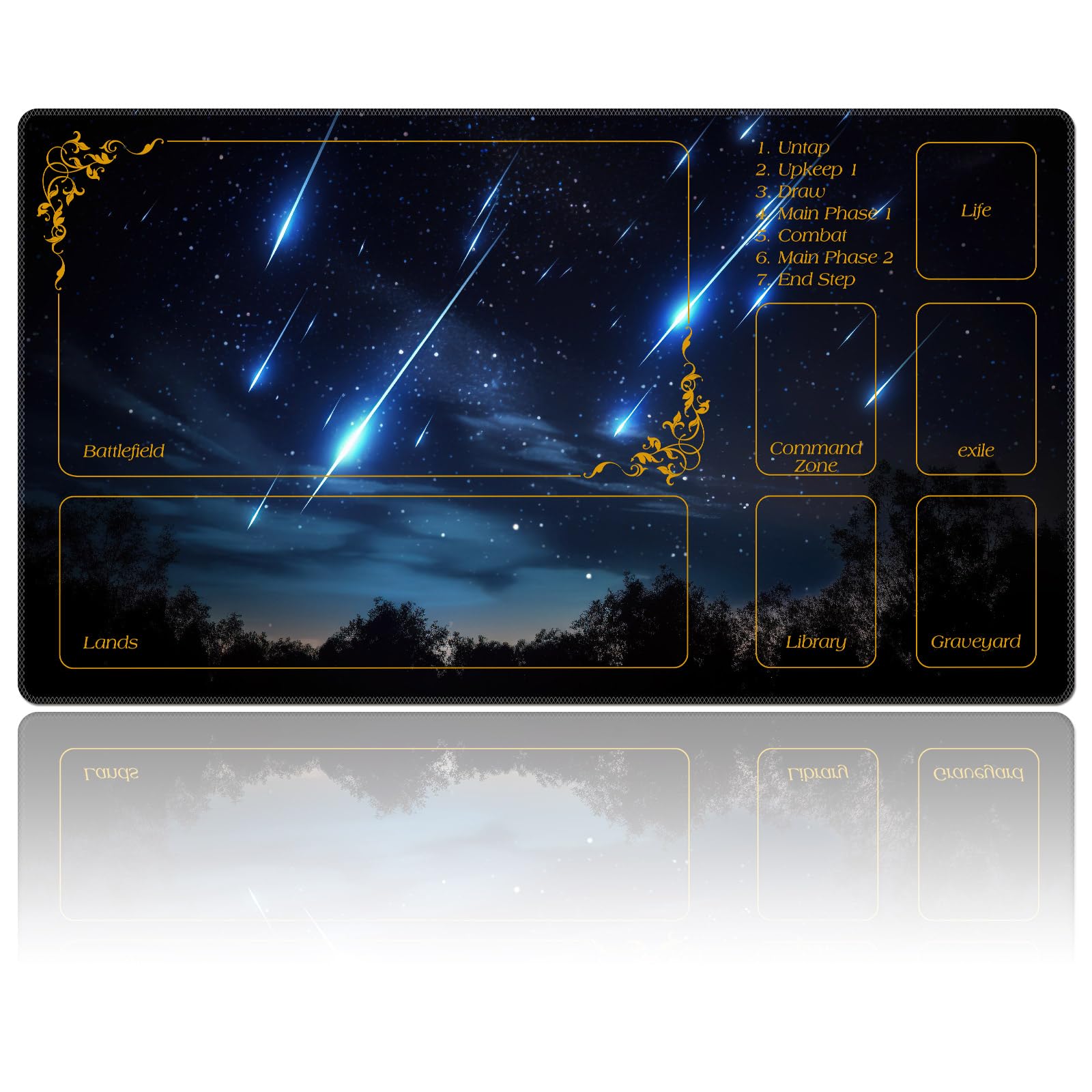 DEGDFSGR for MTG Playmat with Zones 27.5" x 15.74" inches for TCG Playmat
