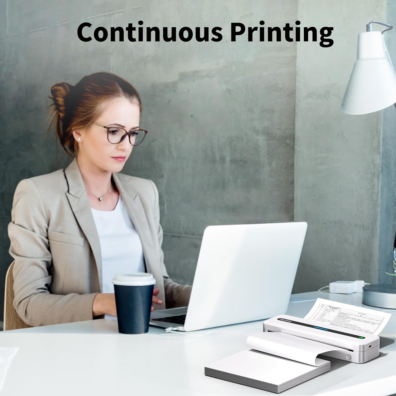 200 Sheets Phomemo Thermal Paper 8.5'' x 11'', US Letter Size Fold Thermal Paper Compatible with M832D M832 M834 M835 M833 M836 M08F-Letter Portable Printer