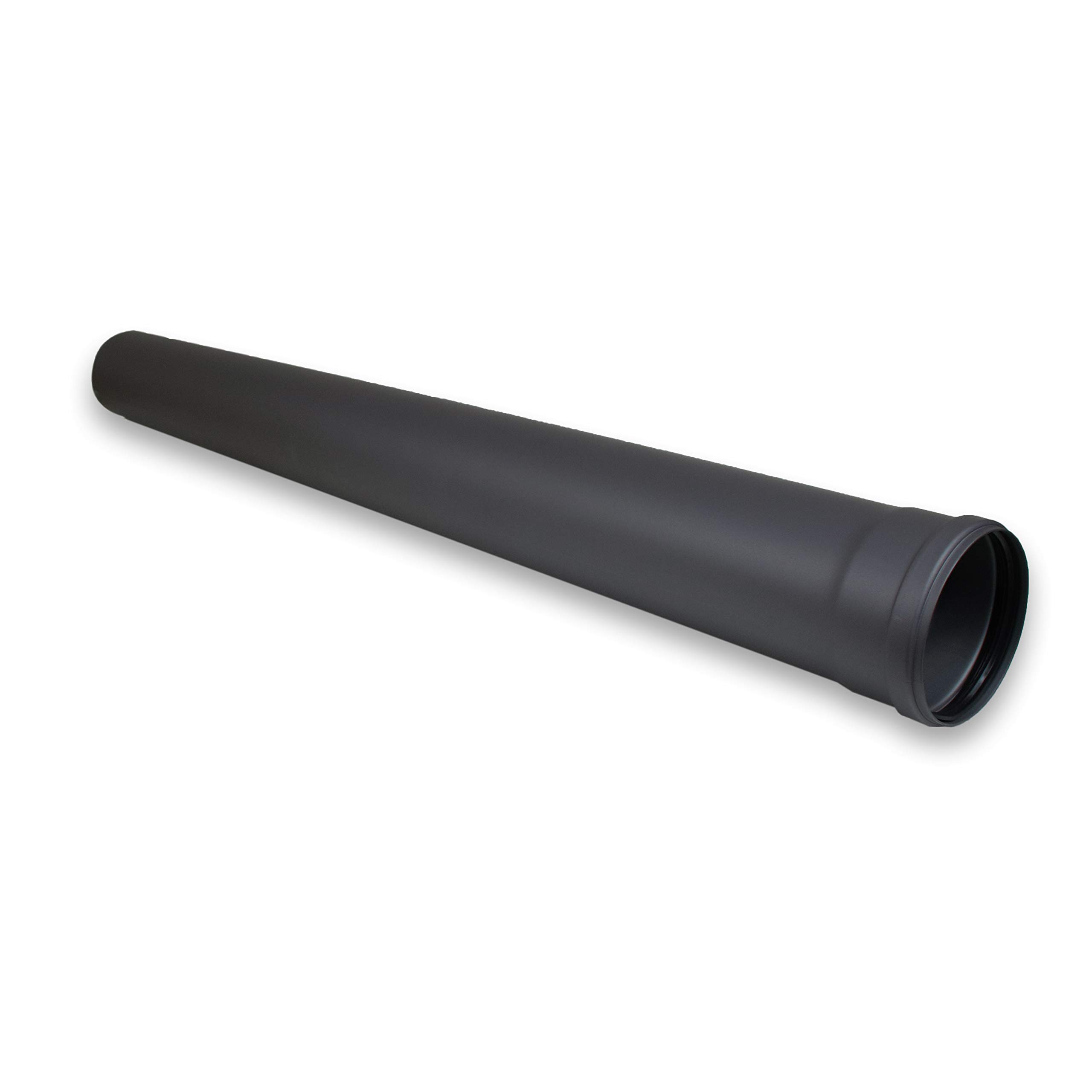 Tubo per canna fumaria a pellet, diametro 100 mm, grigio, nero, (lunghezza 1000 mm, nero)