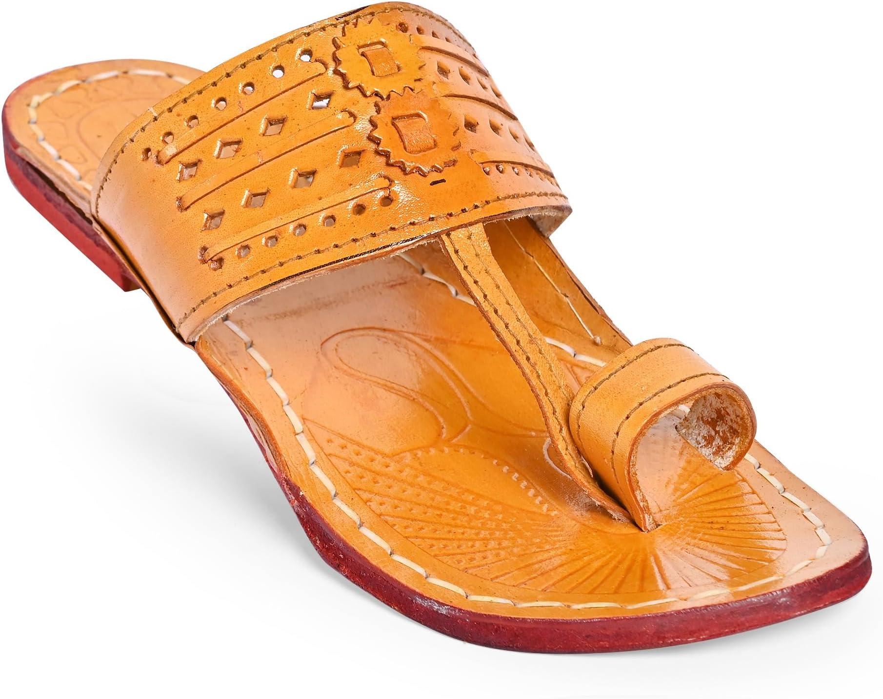 COUNTLESS STEPS Kolhapuri chappal for men| kolhapuri slippers for men| kolapuri chapal men| leather slippers for men| leather chappal for men-G-PARENT A13