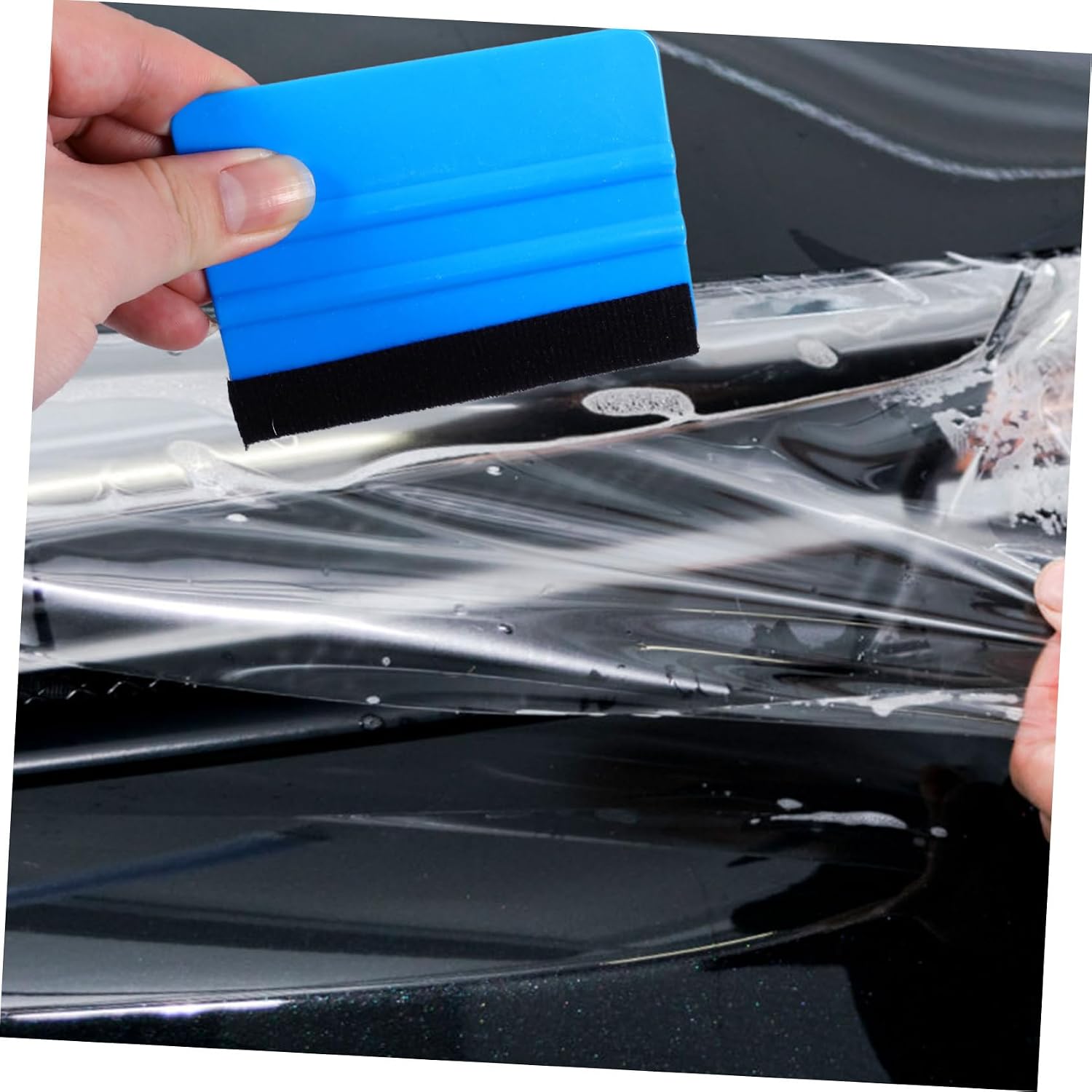 Plastic Double-Sided Scraper Tool Craft Applicator for Decal Sticker 10cm x 7cm 8pcs Pack Design