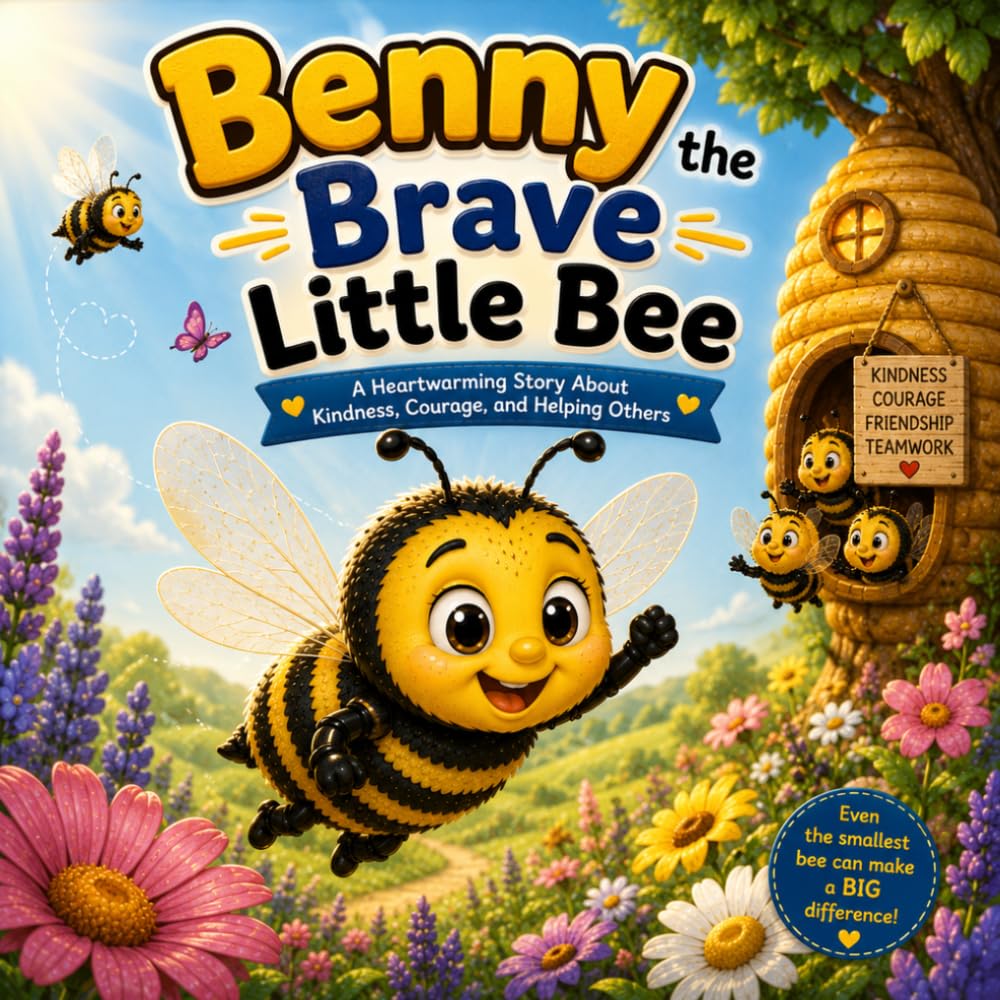 Benny the Brave Little Bee: A Children's Story About Kindness, Courage, and Helping Others