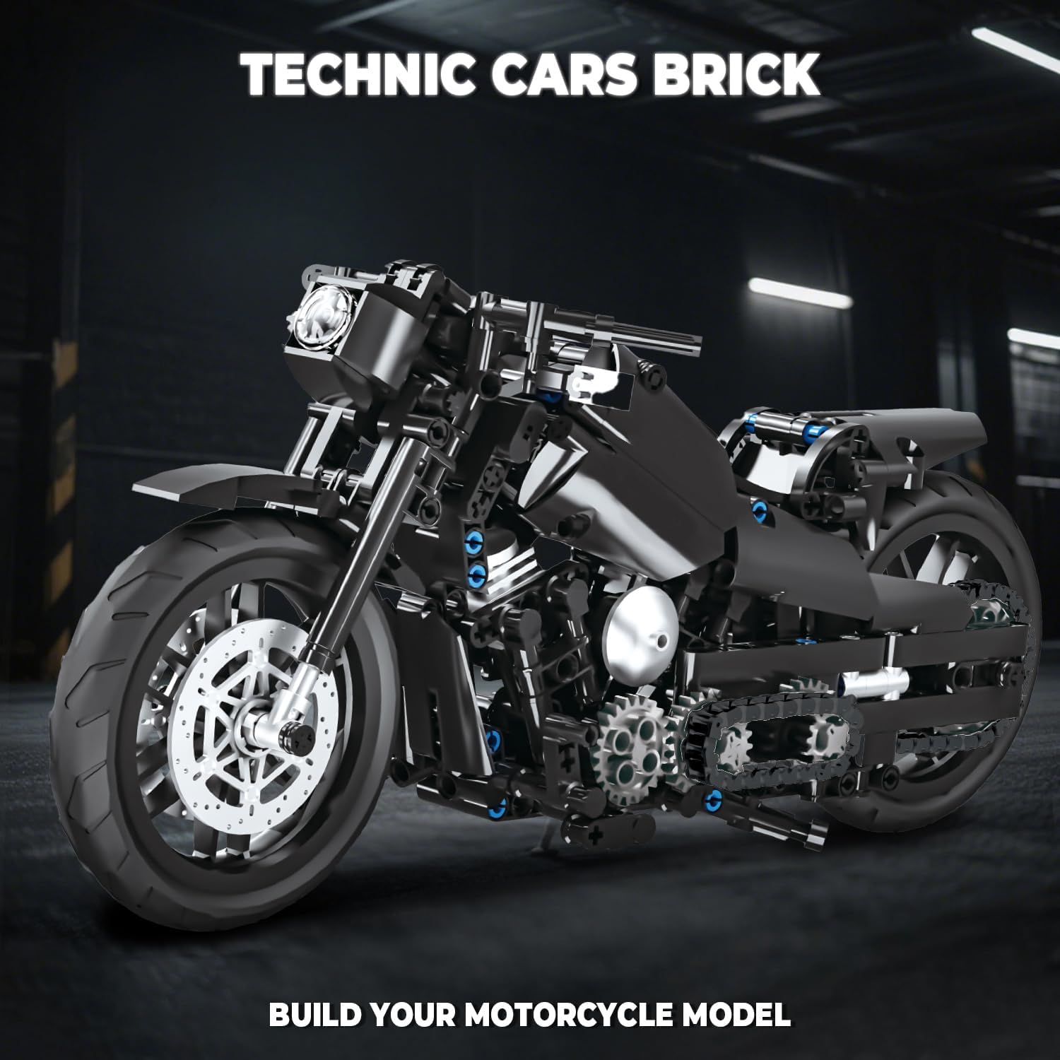 OQMI 1：8 Motorcycle Building Set for Adults, Technic Car Building Blocks for Adults, Build A Model Motorcycle, Collectible Toy for 14 15 16+ Years Old Boys, Teenage Boys Gifts on Birthday (563PCS)