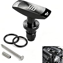 1 PC Oil Dipstick Handle, T-shaped Easy-grip Transmission Oil Caliper Pull Handle Replacement, Alloy Accessory with Rubber Ring, Compatible with 1999-2011 Ford Mustang GT V8 GT500 Black