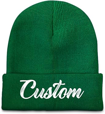 Custom Beanie Hat Personalized Winter Knitted Hat Add Design Your Own Text/Logo/Image Beanie