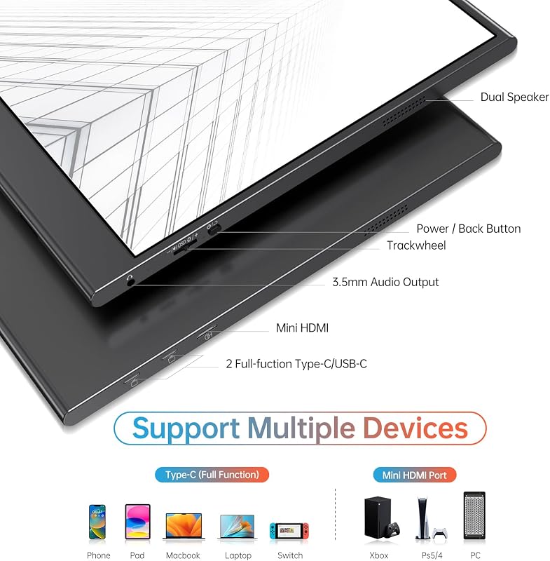 VILVA 15.6" 4K UHD IPS HDR USB-C HDMI Monitor image 5