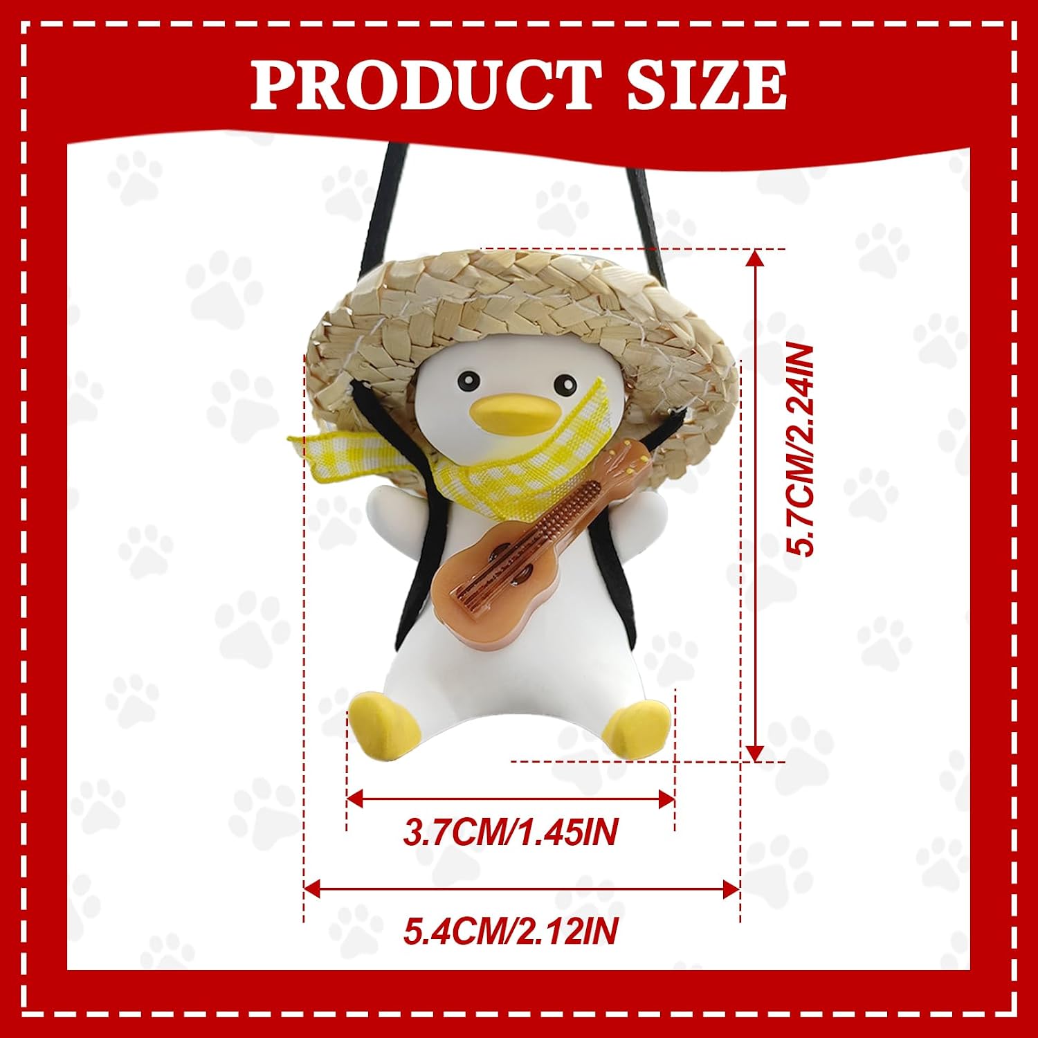 Automotive Universal Duck Car Hanging Ornament, Pendant Interior Rearview Mirror Decoration and Car Rear View Mirrior Hanging Accessories