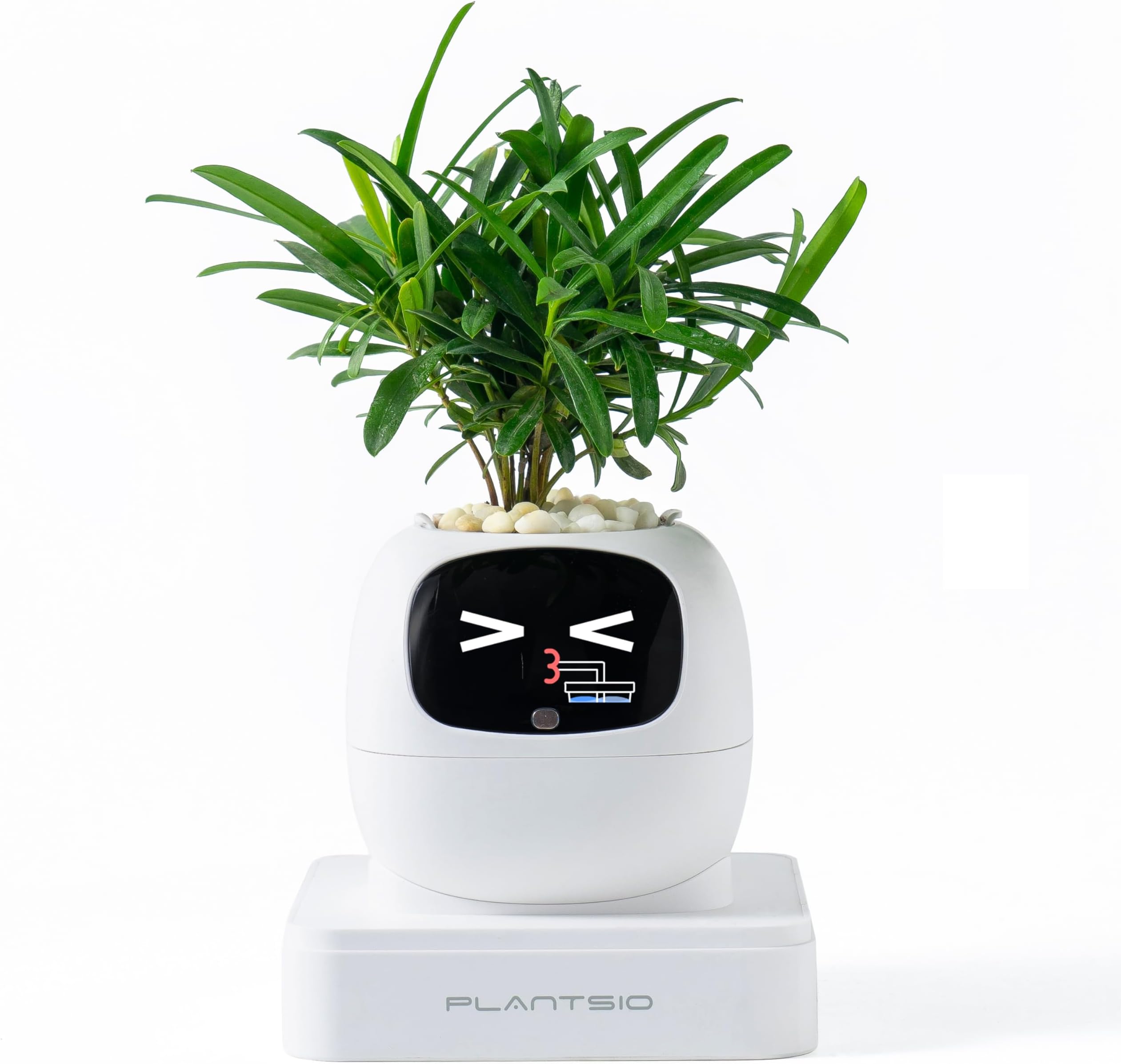 PLANTSIO Smart Pet Planter Robot for Plant Care Guidance, Adorable Plant Companion with Rich Gesture Interaction, Clean Desktop Setup Gift