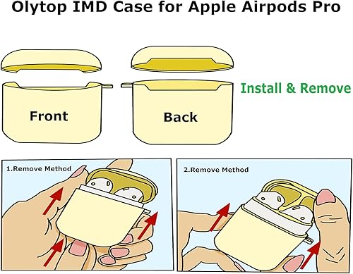 Miniatura 7 de Olytop Funda para AirPods Pro 2, diseño de mariposa, bonita funda protectora dura para Airpods Pro de 21 generación, a prueba de golpes, para