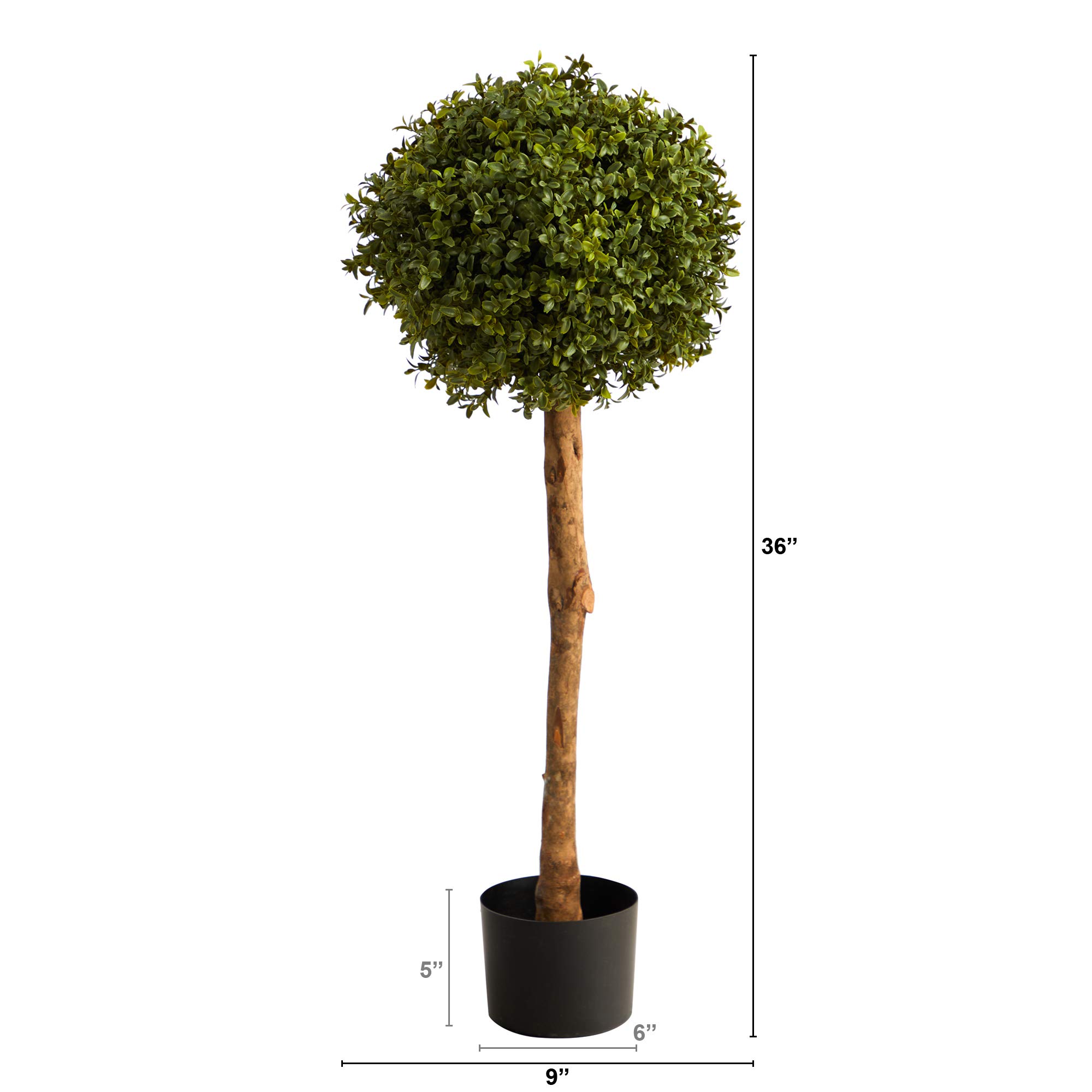 Nearly Natural 3ft. Boxwood Ball Topiary Artificial Tree (Indoor/Outdoor)